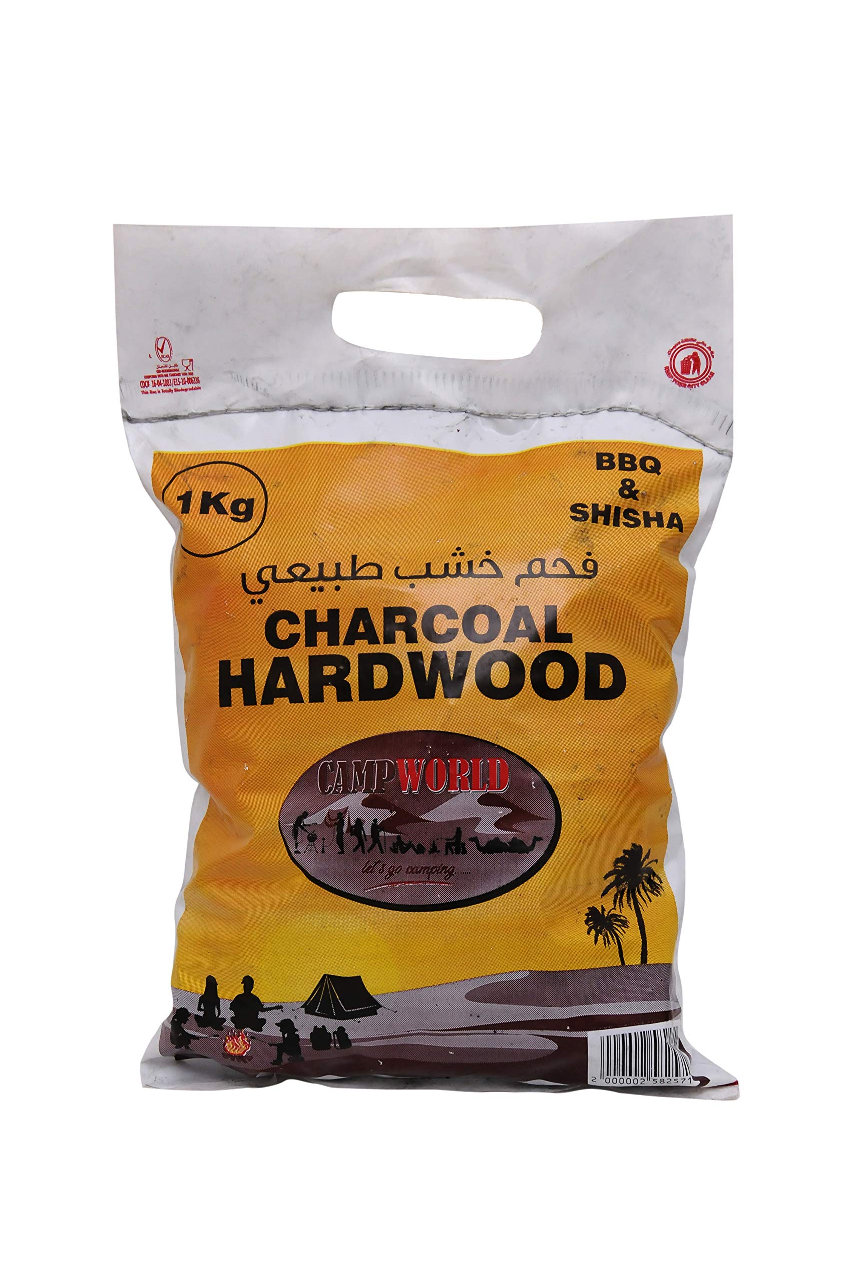 CAMPWORLD HARDWOOD BBQ CHARCOAL 1 KG