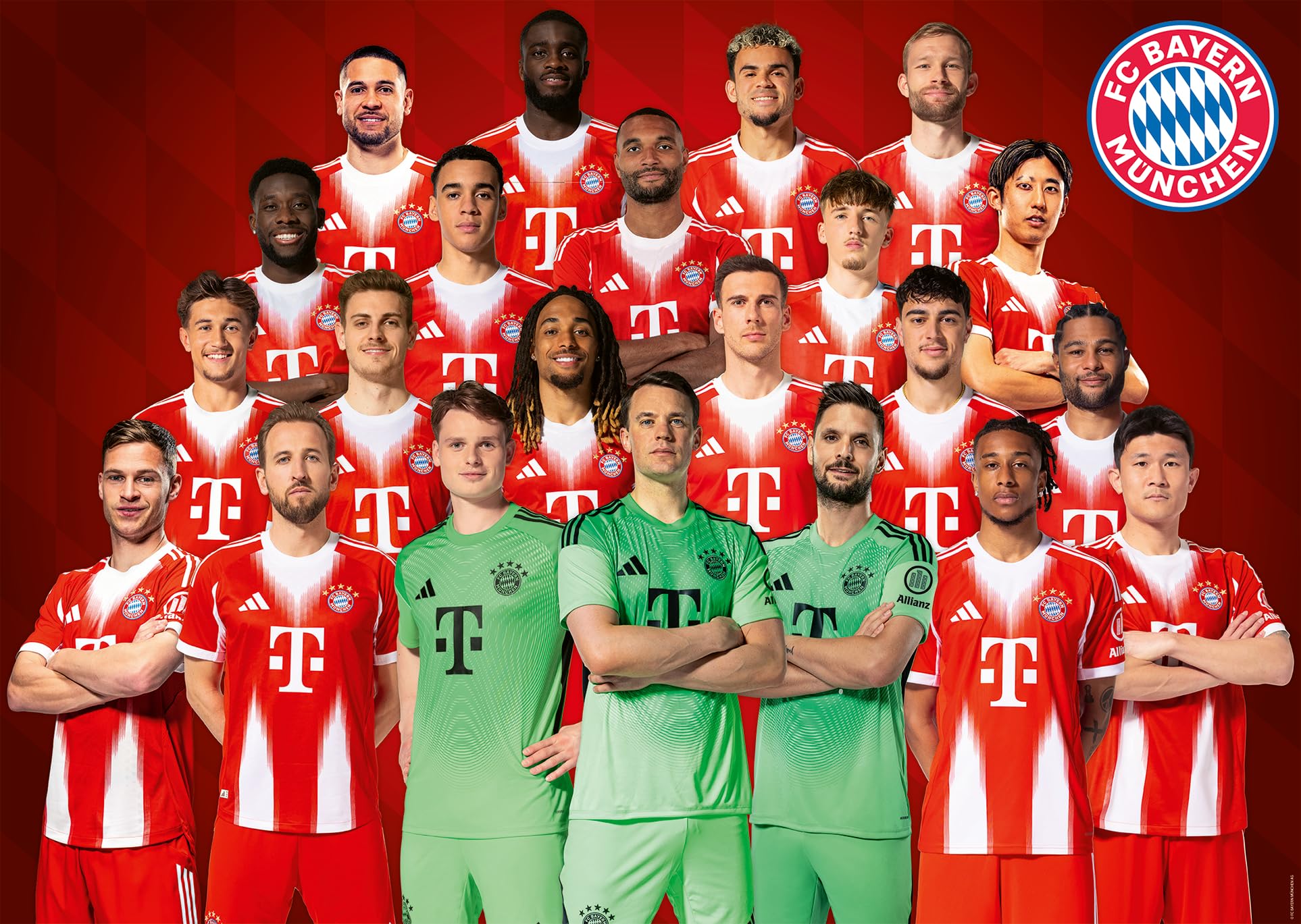 Ravensburger Puzzle 12001506 - FC Bayern München Saison 2025/2026-1000 Teile Puzzle für Erwachsene und Kinder ab 14 Jahren
