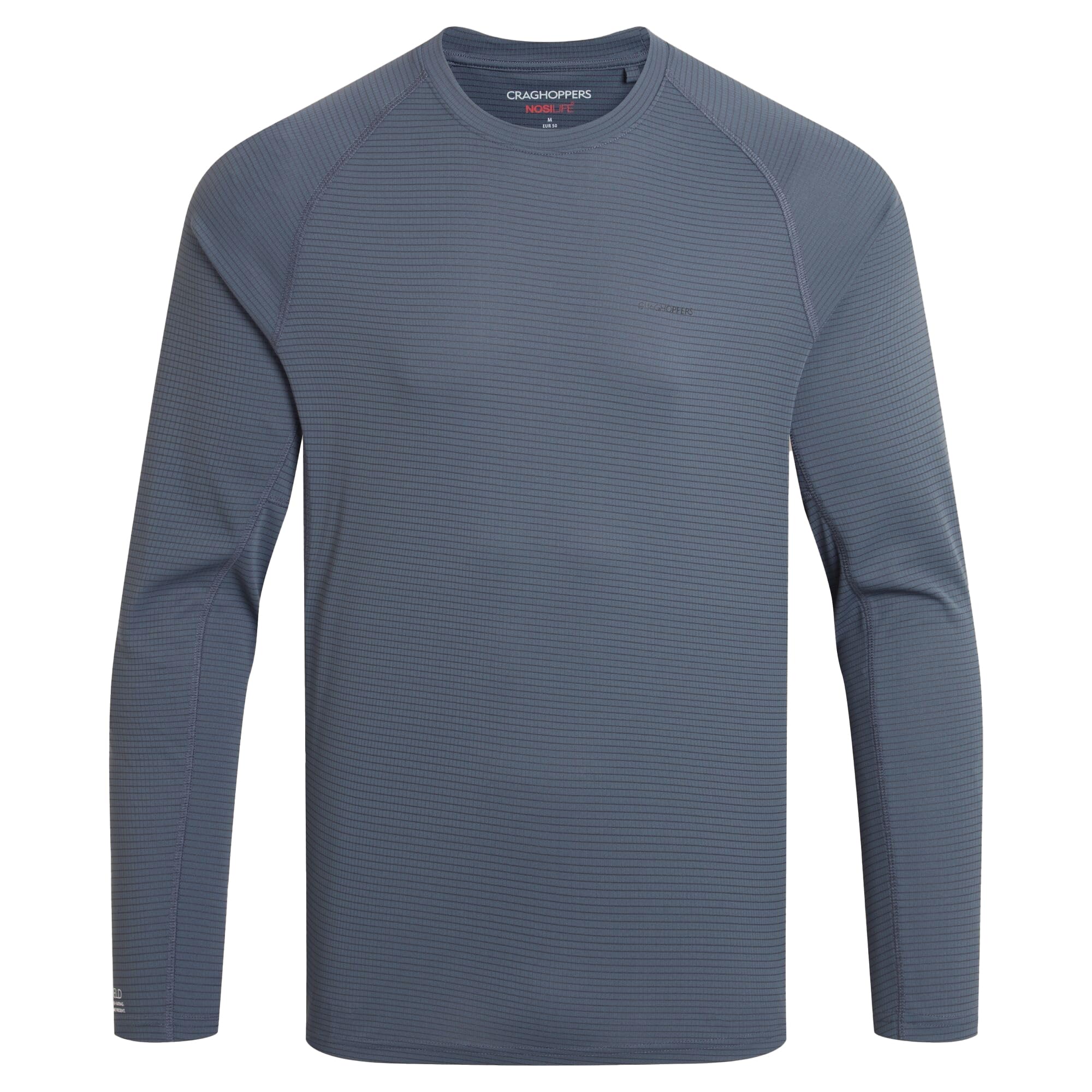 Craghoppers Nosilife Solarshield+ Men's Long Sleeve T-Shirt | T-Shirt  | Dark Pewter  | UK Size Small