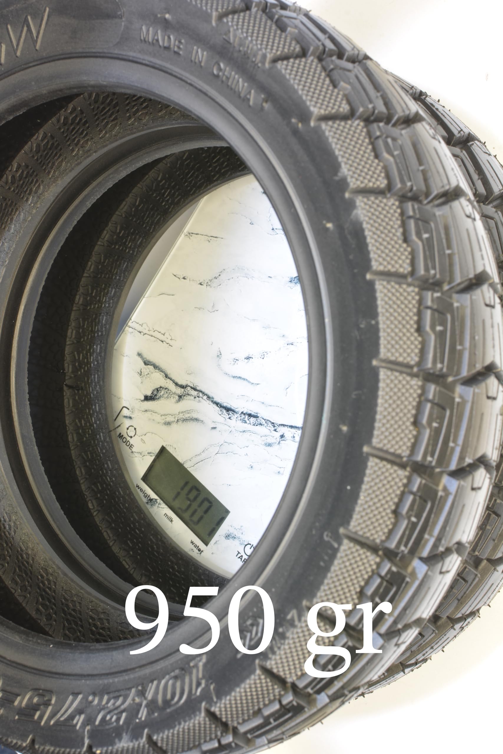 Neumático Tubeless de Aire 10X2.75-6.5" para Patinete Eléctrico, Compatible con SmartGyro, Joyor, Kukirin, Zwheel, UrbanGlide, Youin, EW, Reforzado con Gel,