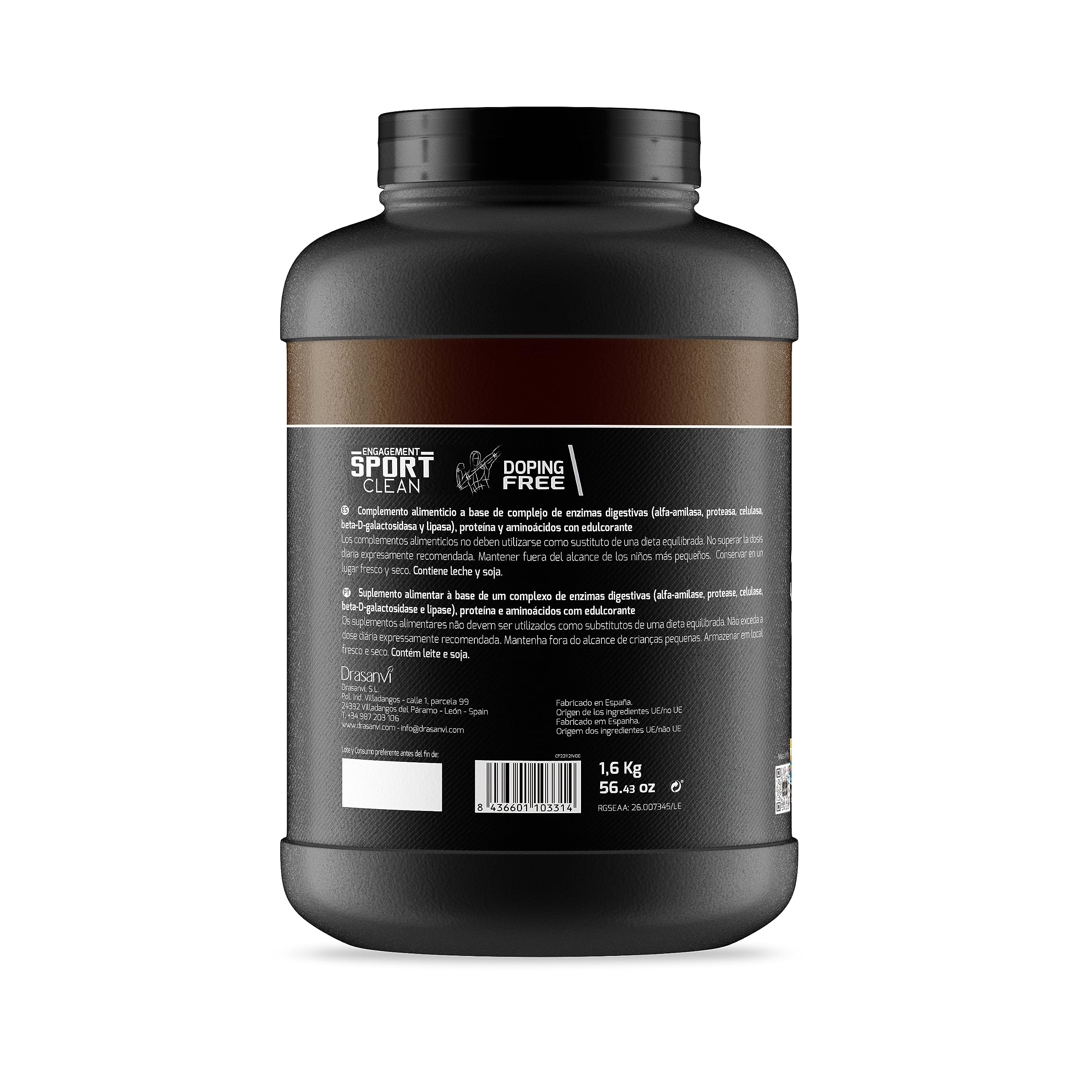 SPORT LIVE Whey protein isolate | Aislado de proteína en polvo | Proteina whey isolada de suero de leche | Proteinas que ayudan a aumentar tu masa muscular | Doble chocolate| 1.600 GR| Drasanvi | Aislado de Proteina de Rapida Absorcion con Bajo Contenido