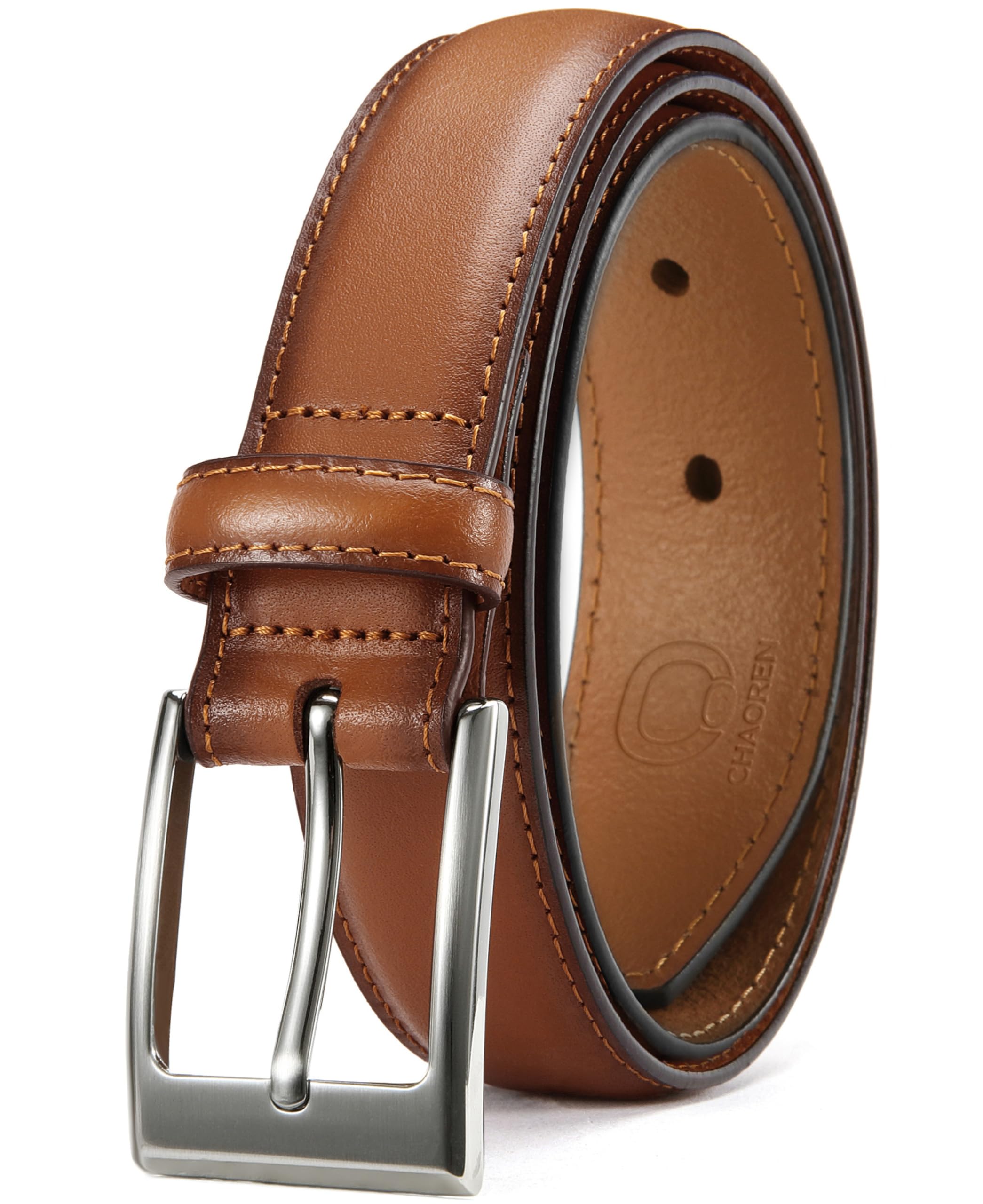 CHAOREN 3cm Ledergürtel Herren, Gürtel Herren Leder für Business und Formelle Anlässe, Anzuggürtel Perfekter zu Männer Businessschuhe