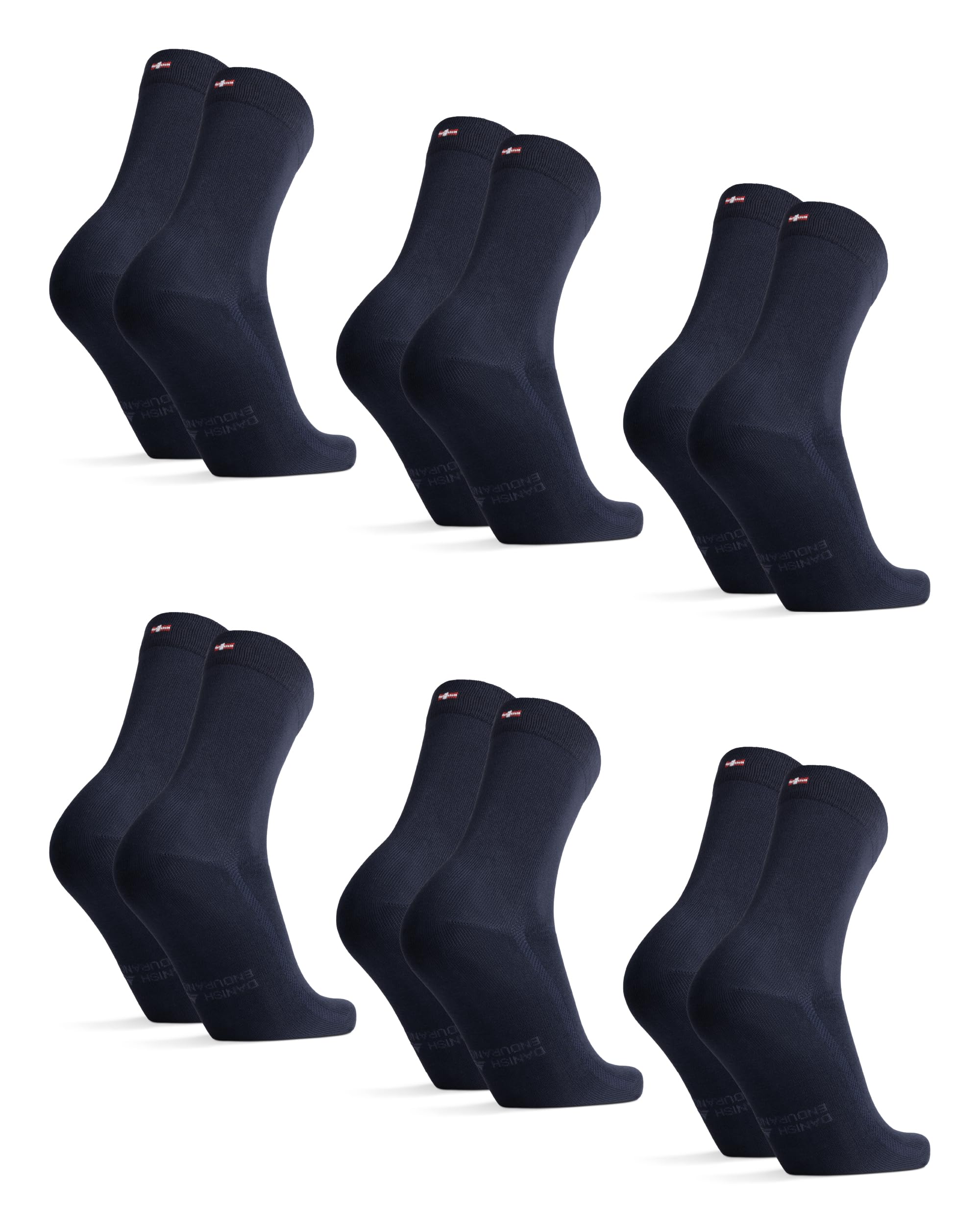 DANISH ENDURANCE Calzini Uomo Fibra di Bambù, Calze Classiche Eleganti in Bamboo, Calzini Estivi Traspiranti, Calze da Lavoro e Uso Quotidiano, 6 Paia