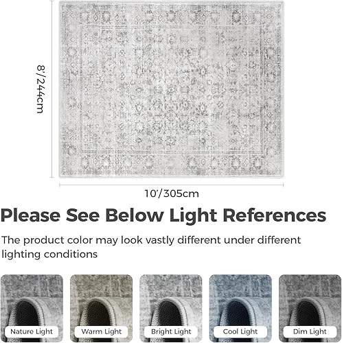 Miniatura 76 de LIVEBOX Alfombra lavable de 2 x 3 pulgadas, tapete pequeño para puerta de interior, tapete bohemio de pelo bajo para cocina, tapete envejecido