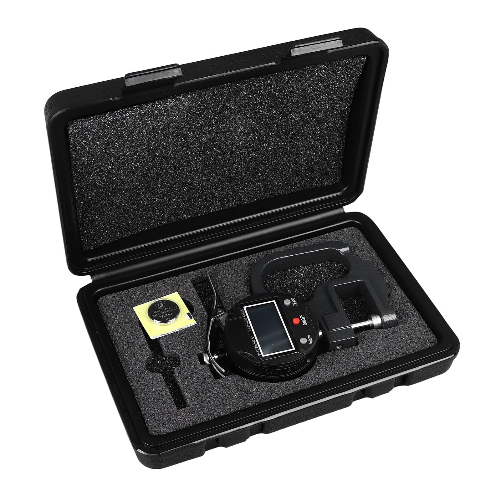 Medidor de espesor digital Micrómetro electrónico Alta precisión Resolución de 0,001 mm Herramienta de medición de espesor portátil para fabricación industrial Procesamiento