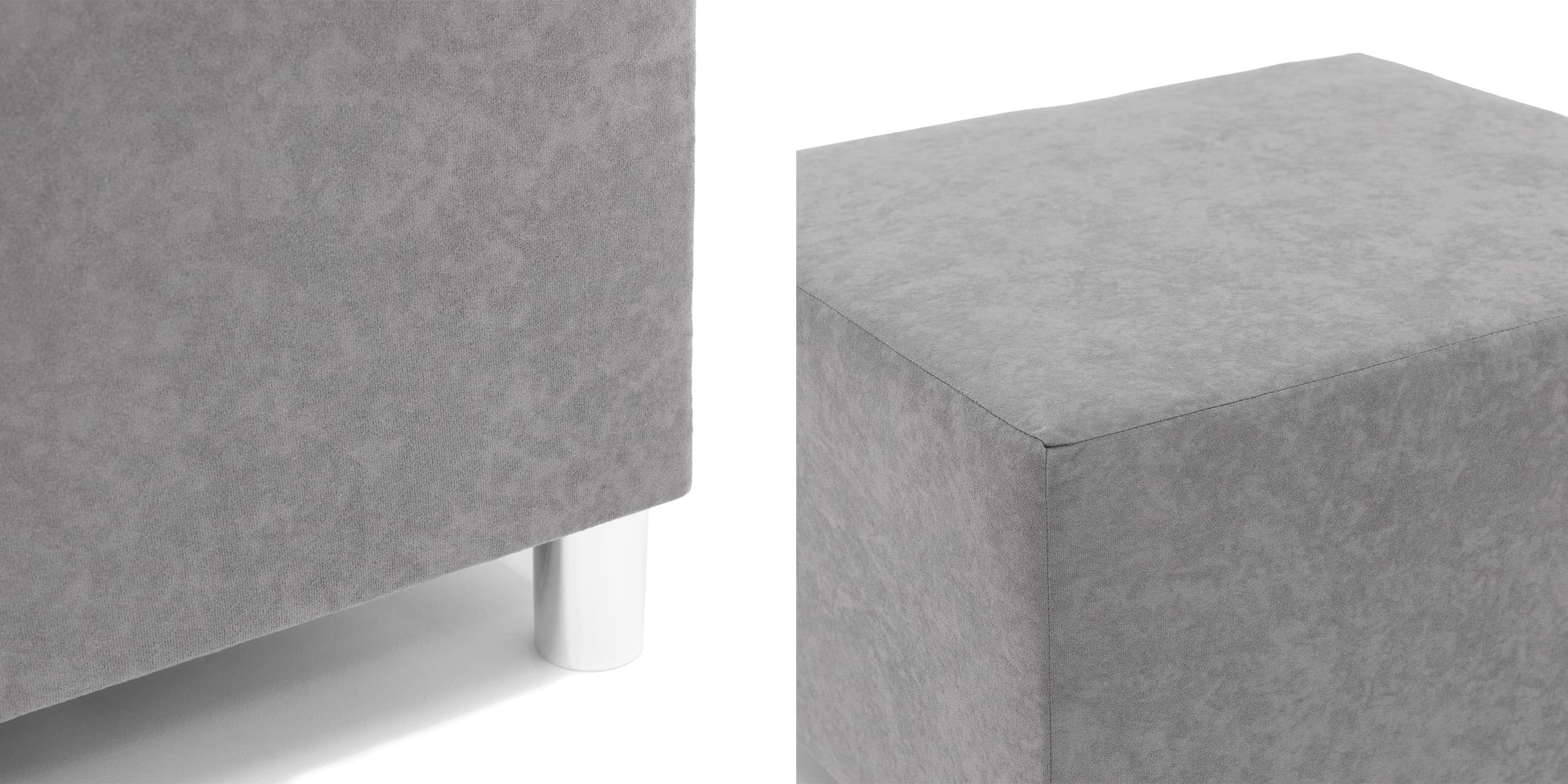 Mirjan24 Moderner Polsterhocker Dover, Sitzhocker Hocker Sitzbank Fußbank Pouf Farbauswahl (Bella 40)