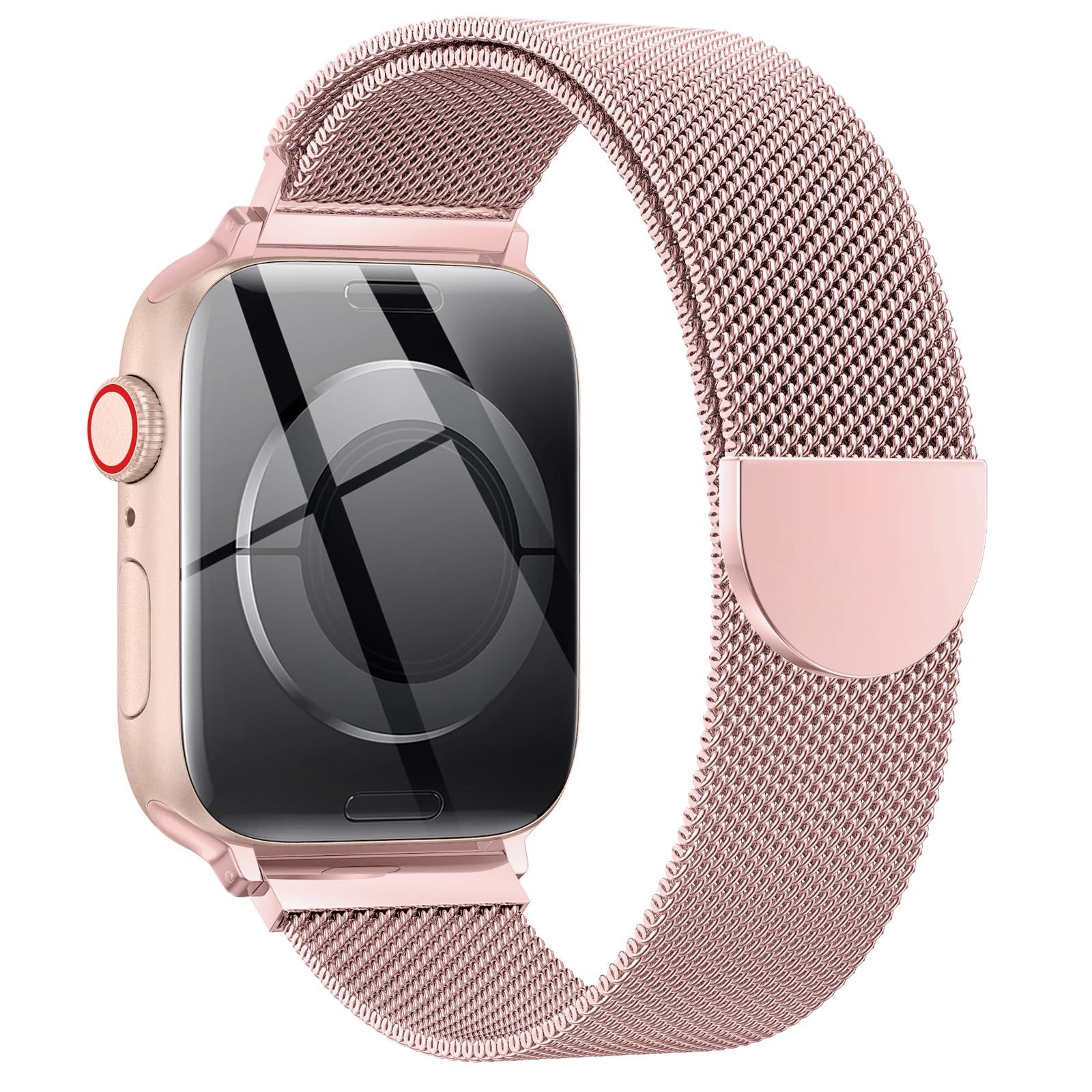 OULUOQI Cinturino di ricambio compatibile con cinturino Apple Watch 40mm 42mm(Series 10 &11) 41mm 38mm, bracciali milanesi in acciaio inossidabile per iWatch serie 11 10 9 8 7 6 5 4 3 SE3/2/1