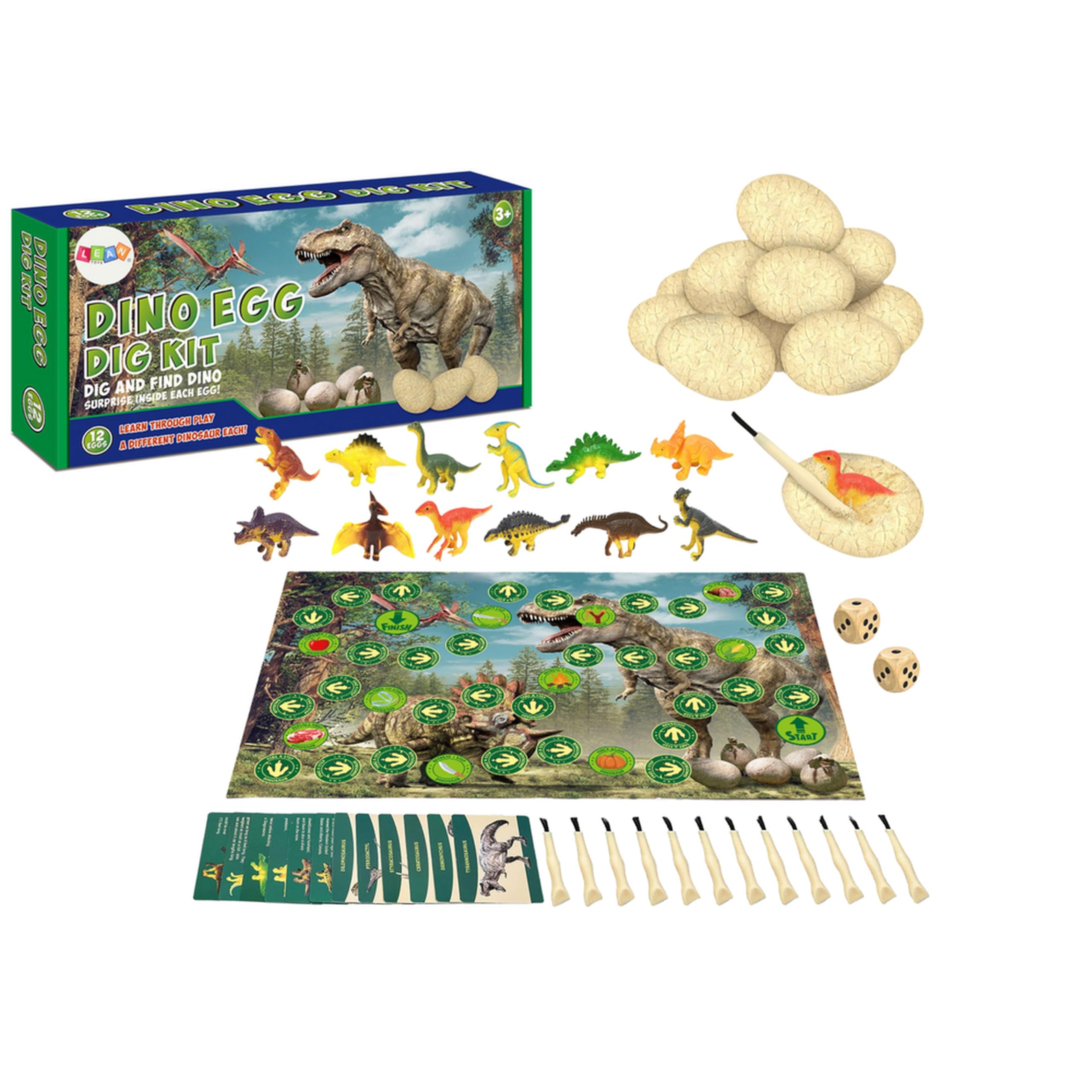TOY LAB Dinosaur Toys for Boys, Fossil Digging Kit for Kids Dinosaur Egg Toys 3-10 Year Old Boy Gifts Boys Toy Age 3-8 Toy Figure Gifts for 3-11 Year Old