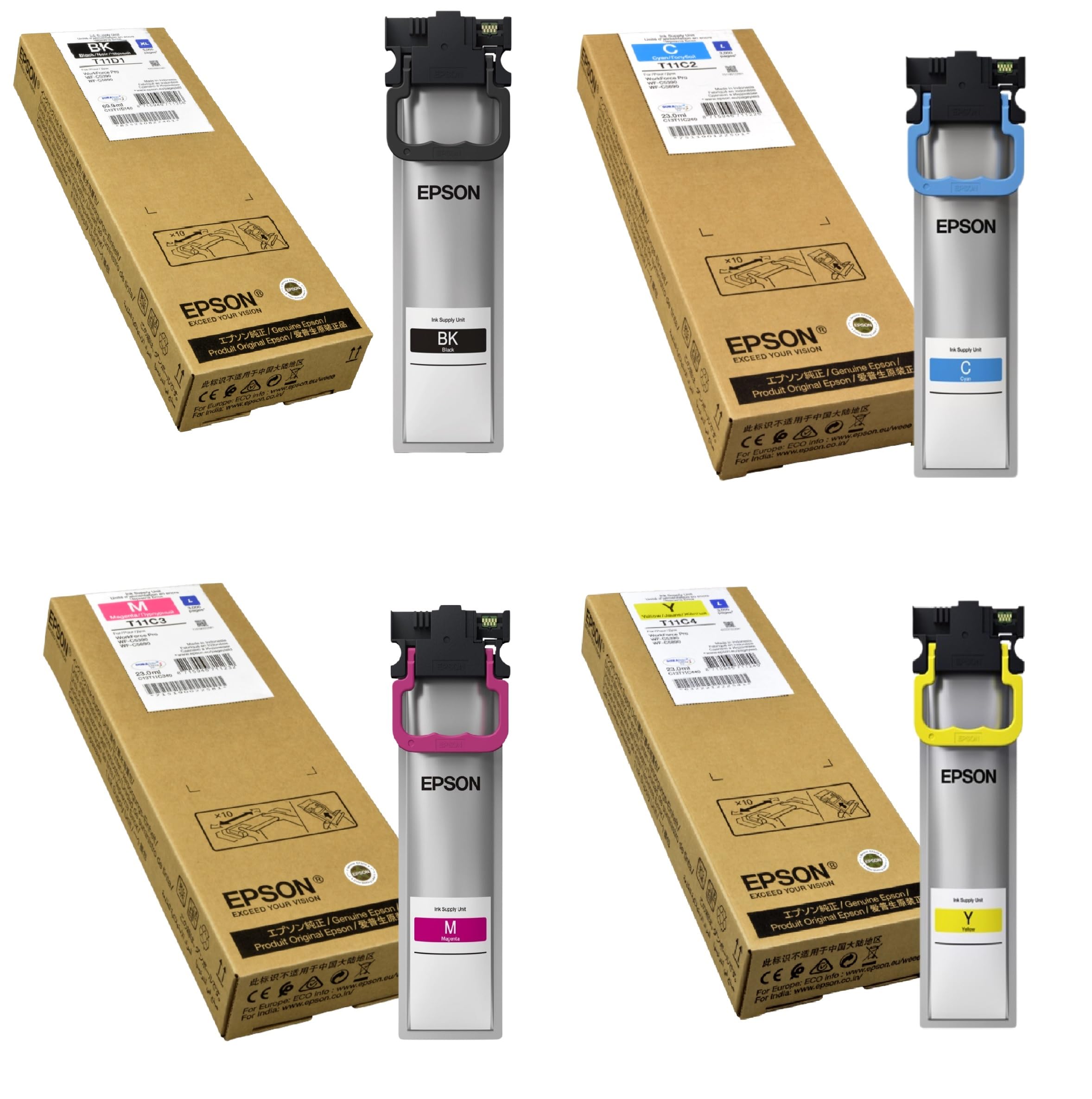 Epson Original T11D140 (T11D1) nero XL 69,9 ml + T11C2, T11C3