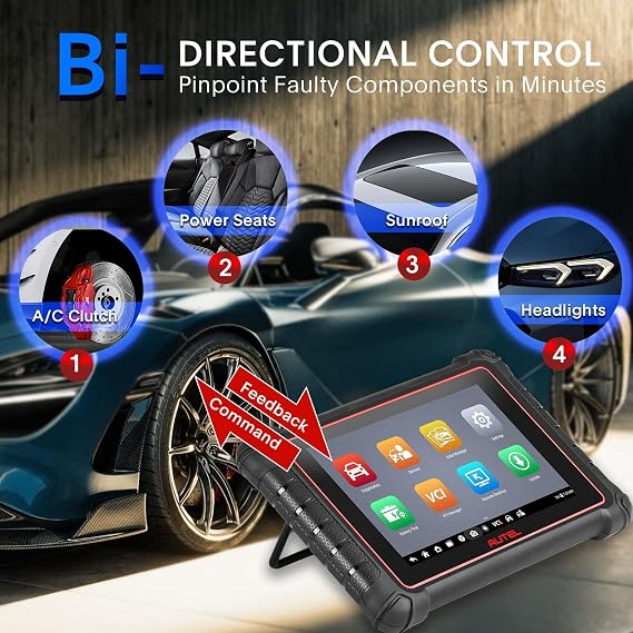 Autel Scanner MaxiPro MP900Z-BT with 40+ Services, 2024 Upgraded of MP808S/MS906BT, ECU Coding Scanner, Bi-Directional Scan Tool Support CAN FD/DoIP, Full System OBD2 Scanner OE-Level System Coverage