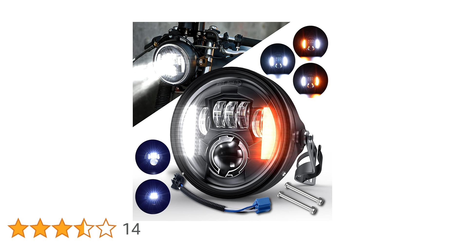 Amazon | BLIAUTO C2 LED 7インチヘッドライト リングDRL