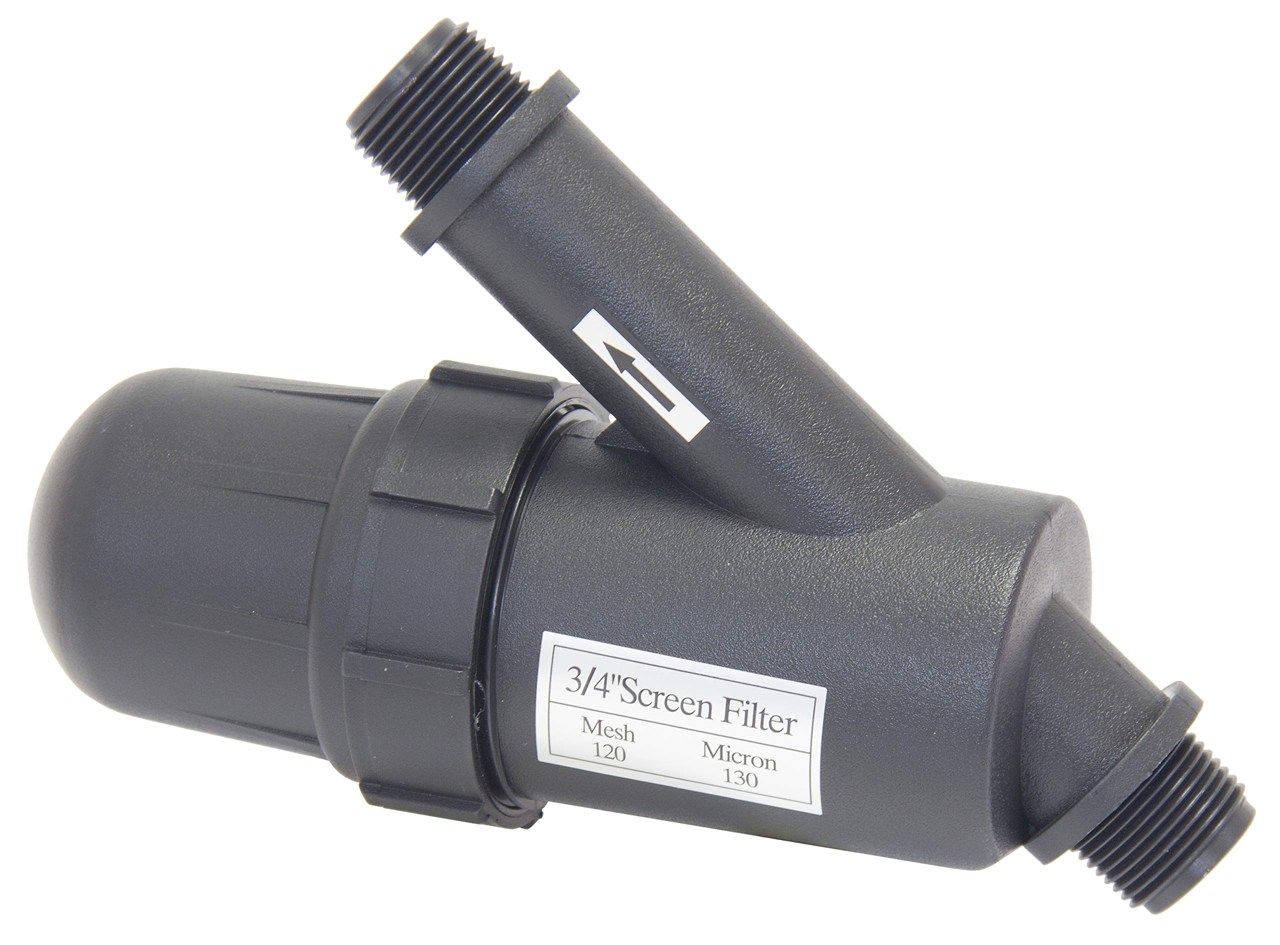 Farm & Field Hardware In-Line Bottle Type Water Filter. 120 Mesh. 130 Micron. 10 Connection Variations (3/4" BSP Male Threads)