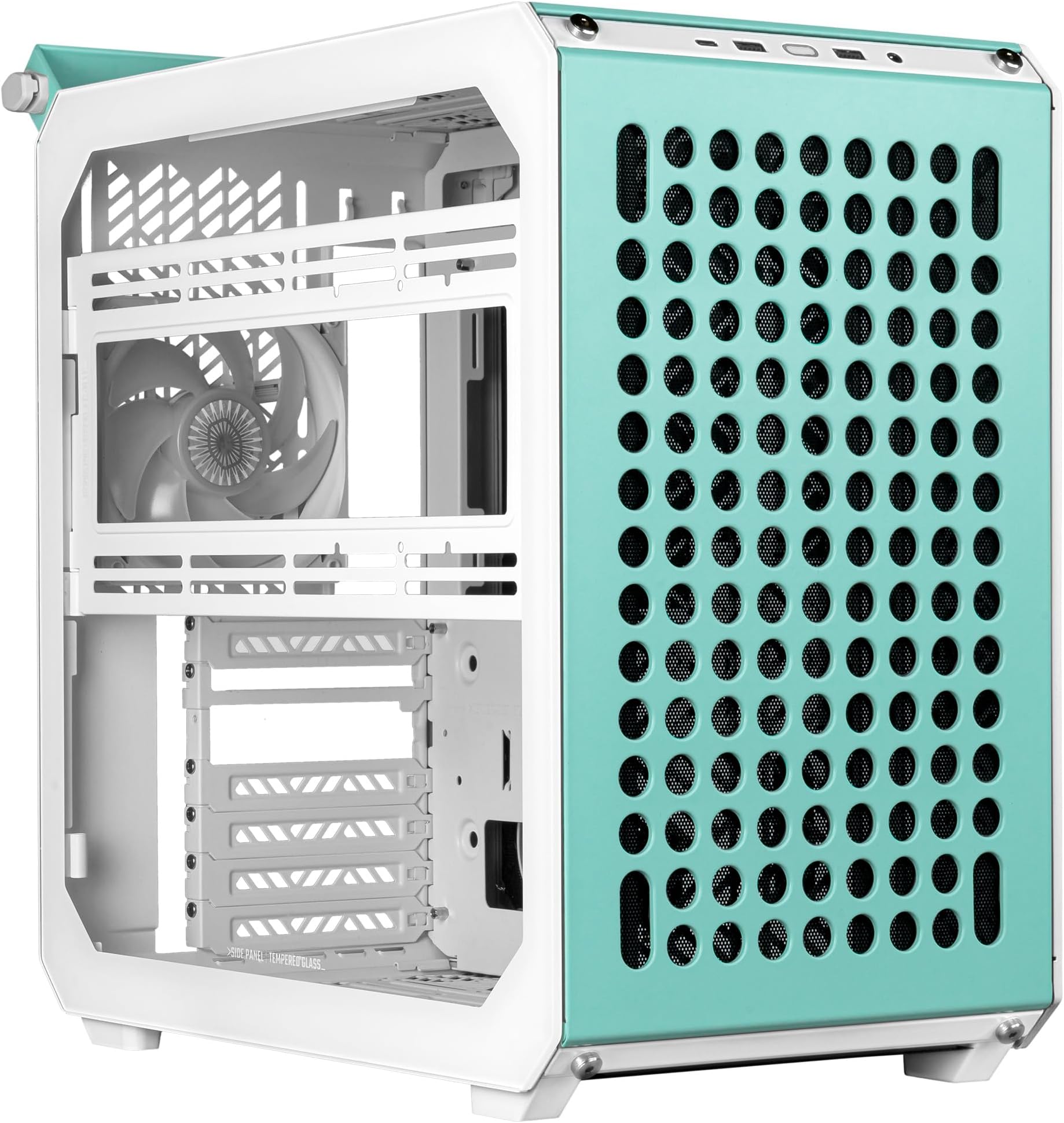 Cooler Master Qube 500 Flatpack - Mid-Tower ATX PC Case, Fully Modular, 1 x 120 mm Pre-installed SF ARGB Rear Fan, Vertical GPU Mount, Supports EATX Motherboards & Dual 280mm Radiators - Macaron