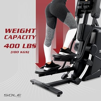 SOLE CC81 Cardio Climber, Full Body Vertical Climber & Stepper Machine for HIIT Training, 20 Magnetic Resistance Levels, Bluetooth LCD Console, Adjustable Handlebars, Low-Impact Home Cardio