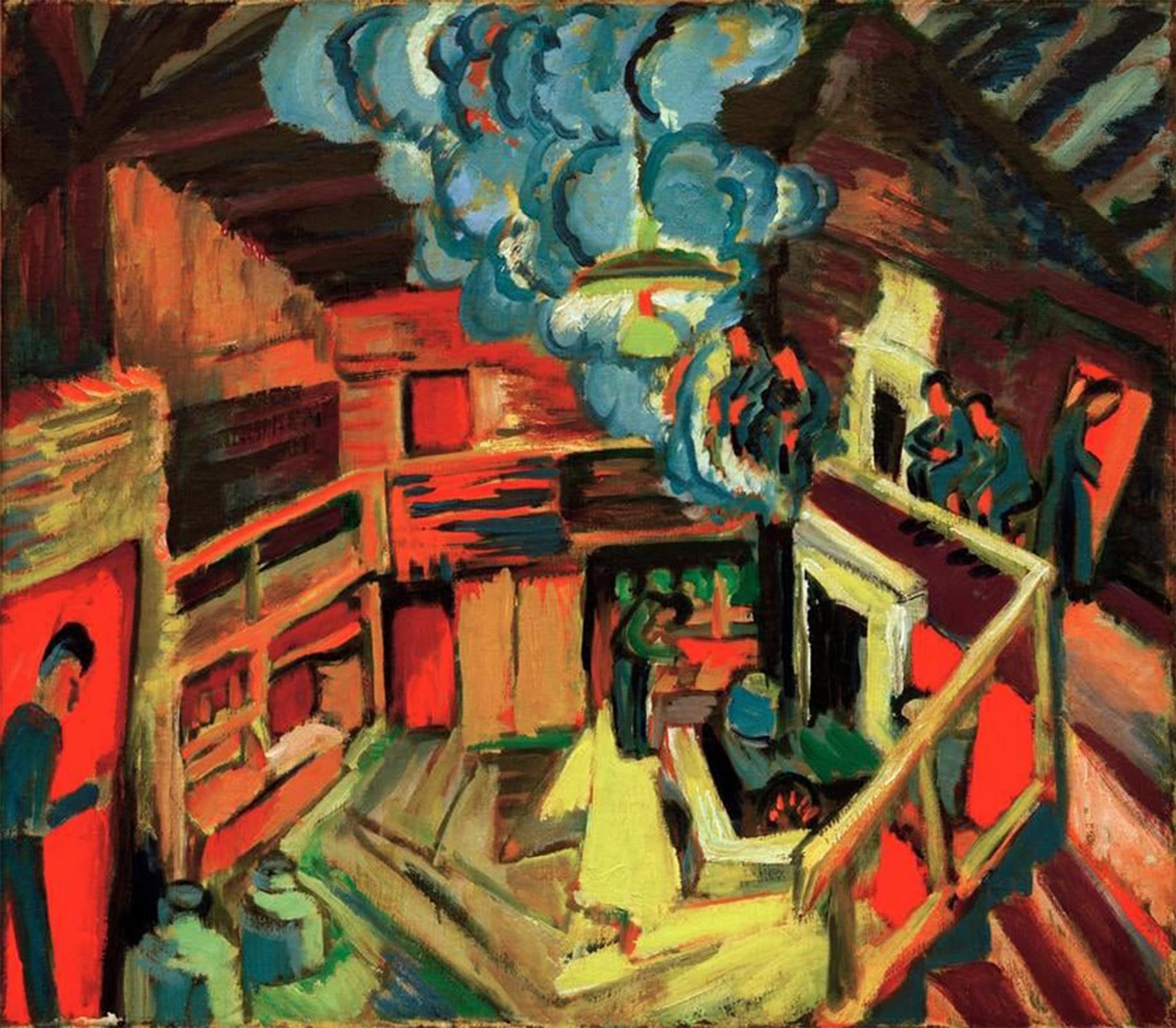 POSTERIIk Famous Animal Posters Vintage Picture Alp in the Moonlight by Ernst Ludwig Kirchner Modern Wall Decor for Home Decor 60x90cm