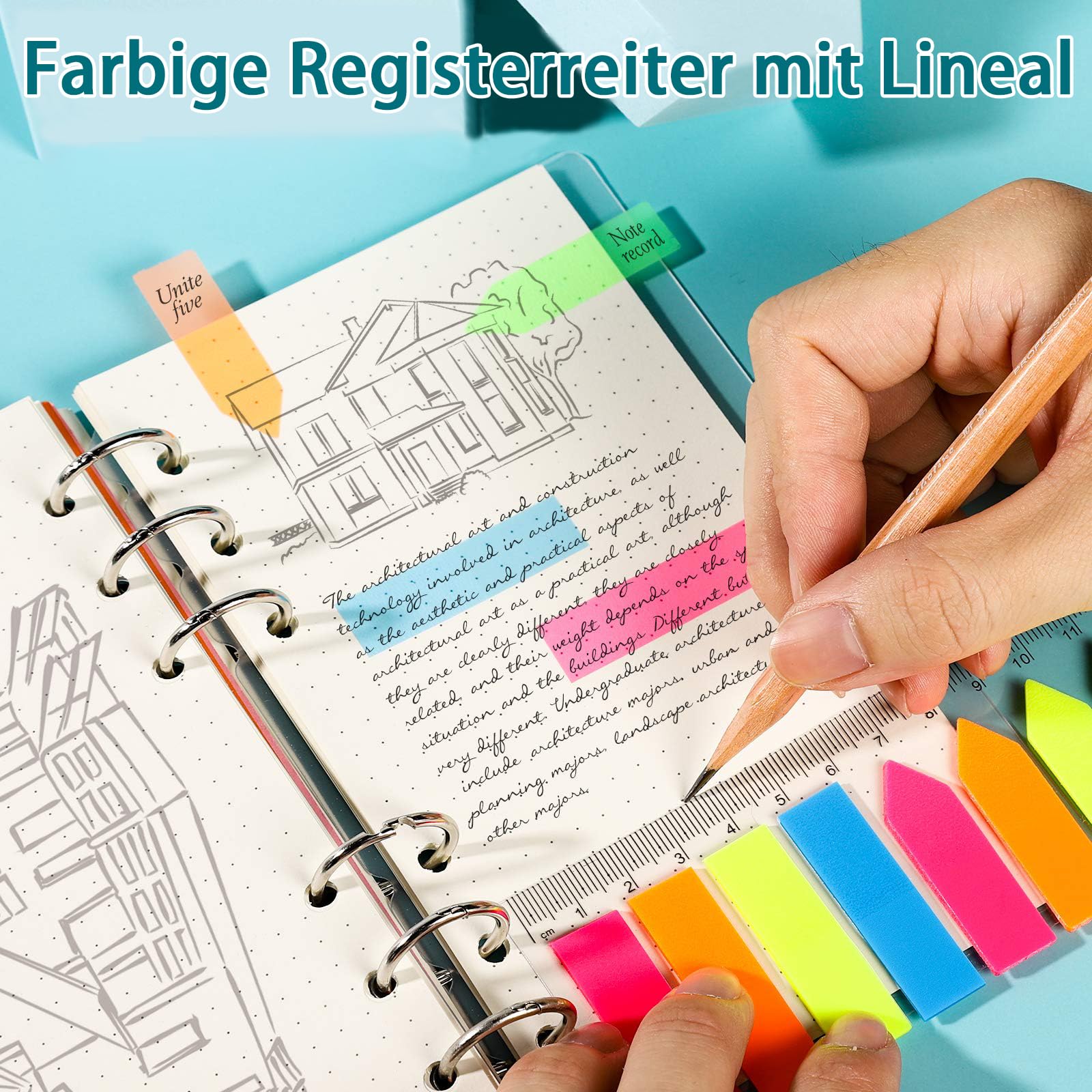 Recharge Complète Pour Classeur A6 à 6 Anneaux - 100 Feuilles + Pochettes Zippées + Intercalaires + Autocollants - Format A5 (14,2x21 Cm)