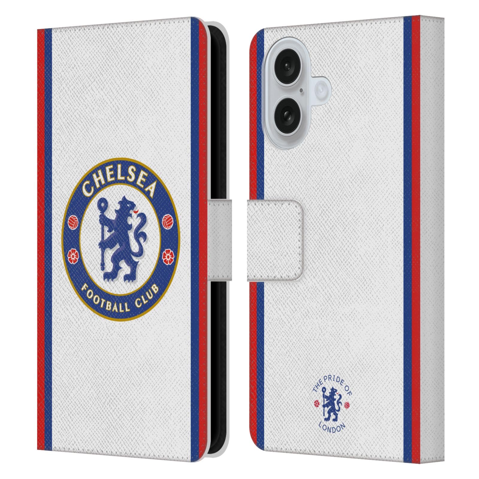 Head Case Designs Officially Licensed Chelsea Football Club Away 2019/20 Kit Leather Flip Case Compatible With Apple iPhone 16 โ image 1