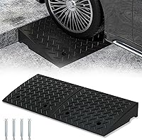 Vista 1 de RELIANCER 2 PCS Rubber Curb Ramps,5T Load Capacity Threshold Ramps for Loading Dock,Driveway Curb Ramp,Curbside Sidewalk Vehicle Ramp for Cars SUV