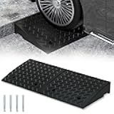 RELIANCER 2 PCS Rubber Curb Ramps,5T Load Capacity Threshold Ramps for Loading Dock,Driveway Curb Ramp,Curbside Sidewalk Vehicle Ramp for Cars SUV Trucks Motorcycles Forklifts Wheelchairs Lawn Mowers