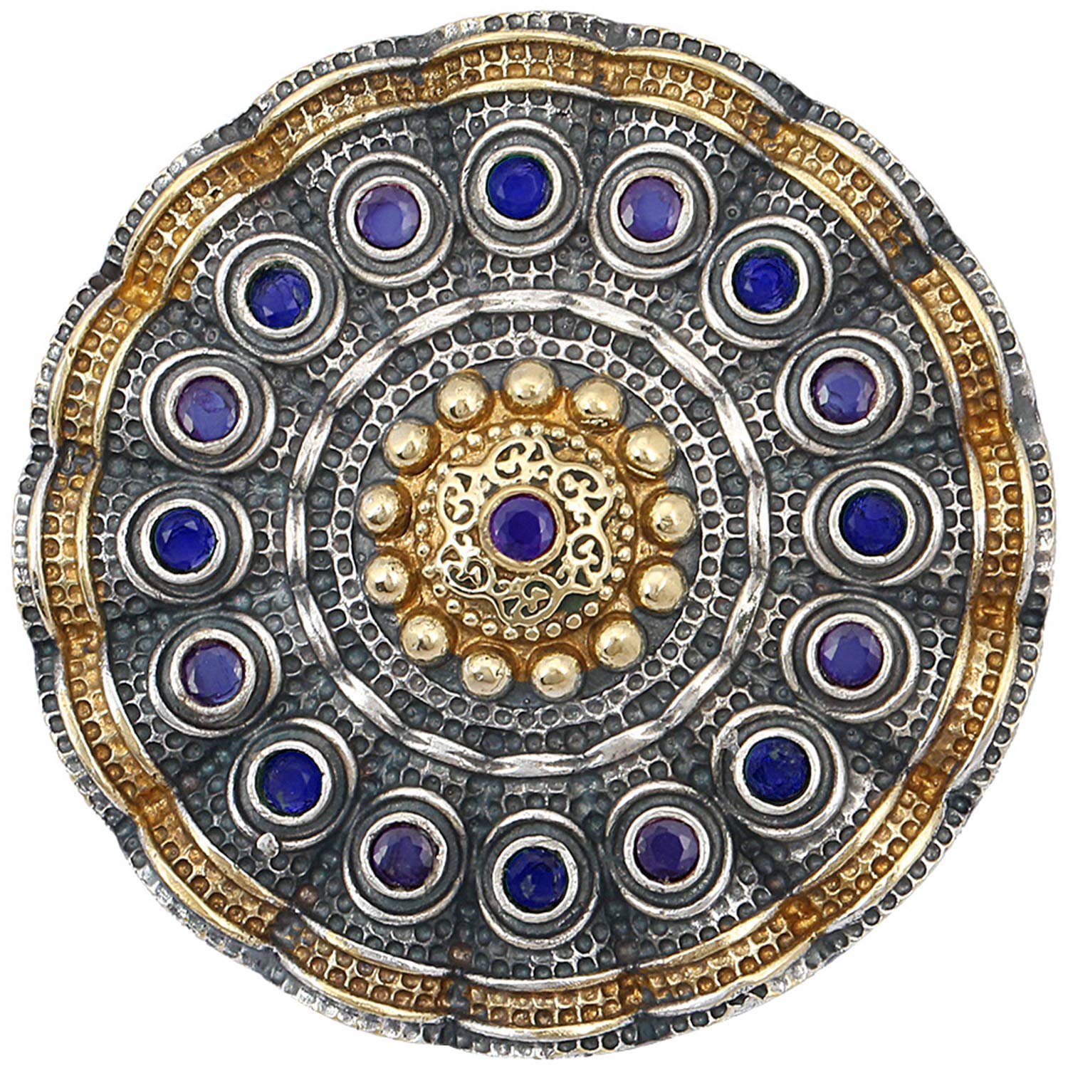 AheliIndian Traditional Antique Boho Vintage Oxidised Silver Statement Adjustable Ring for Girls Women