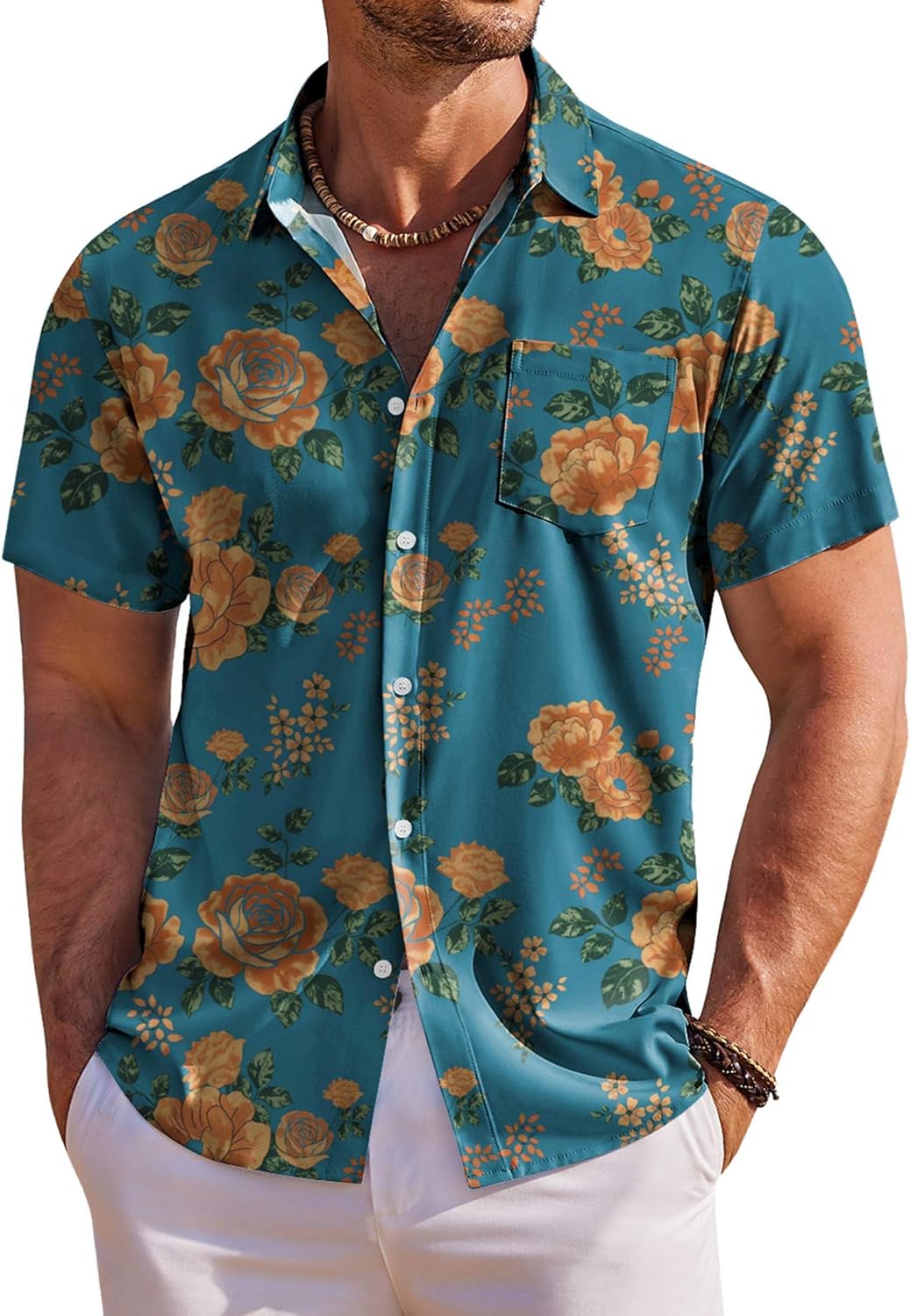 Best Tropical⁤ Shirt - COOFANDY Men's⁣ Hawaiian Button Down review