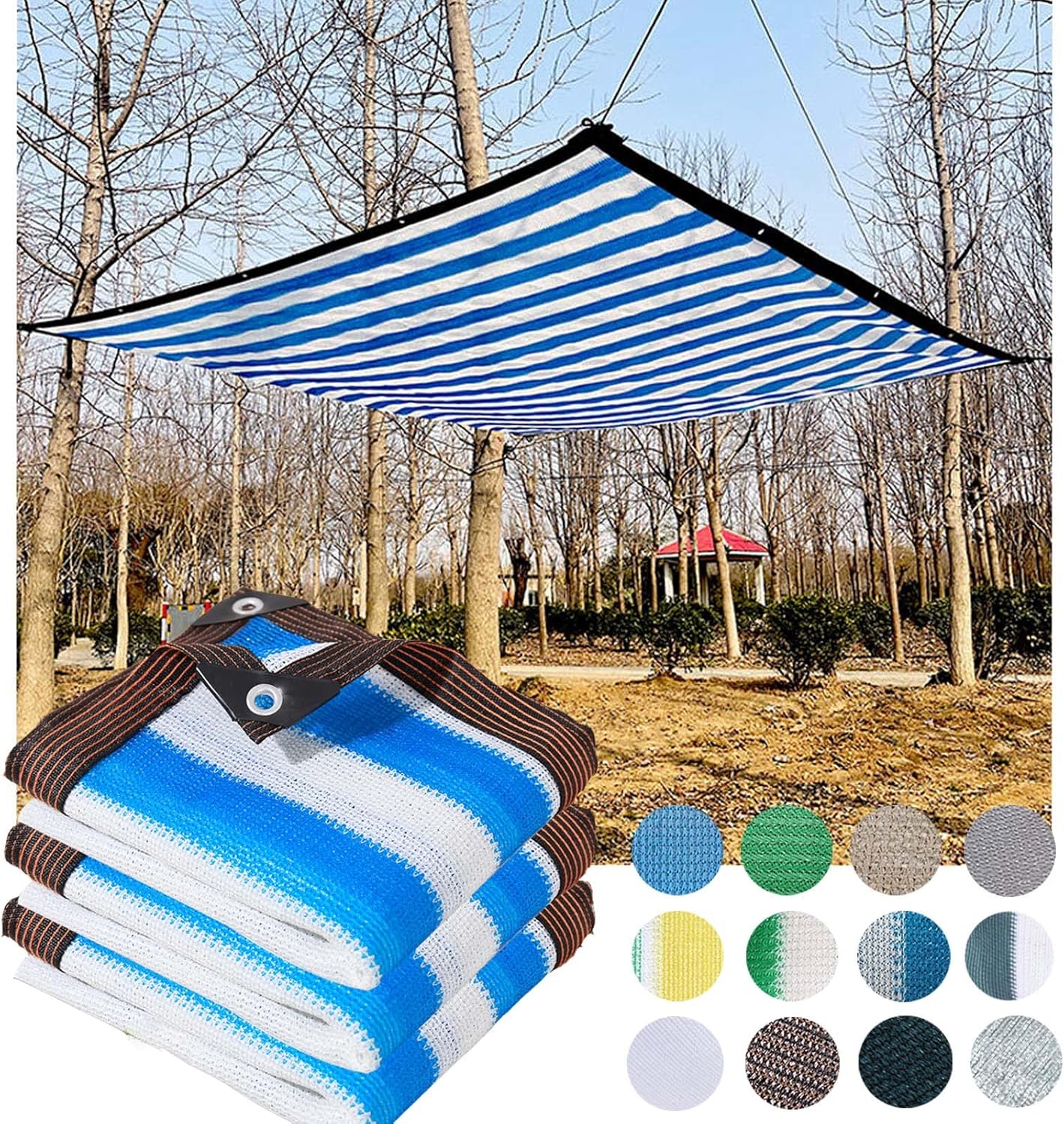 ZHJSHOU Shade Netting 12pin 95 Sunblock Shade Sail with Grommets