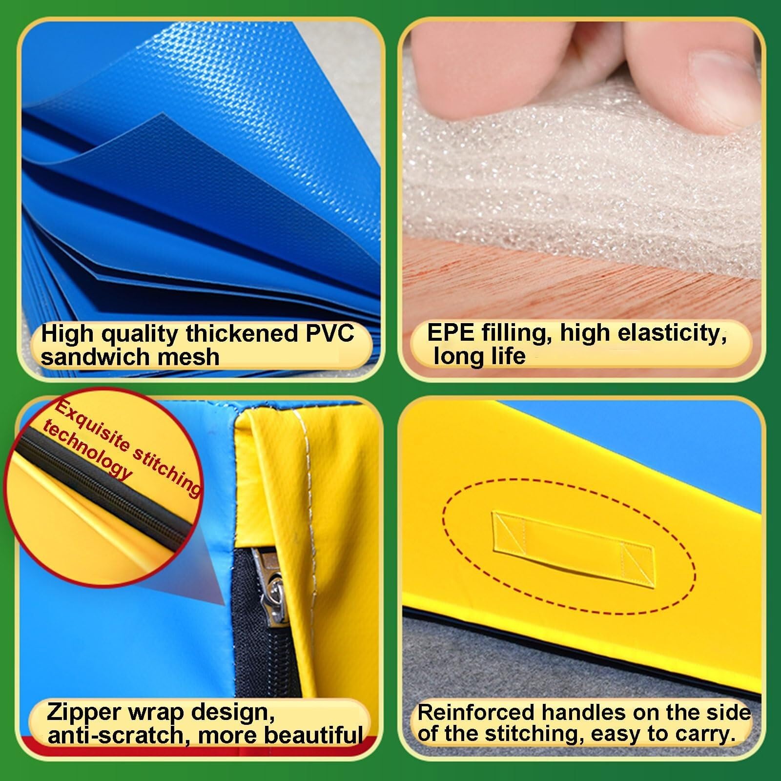 Cheese Wedge Skill Shape Tumbling Mats Gimnastyka Pochylona mata z uchwytem do noszenia i składana konstrukcja do domu fitness trening taniec joga rozciąganie