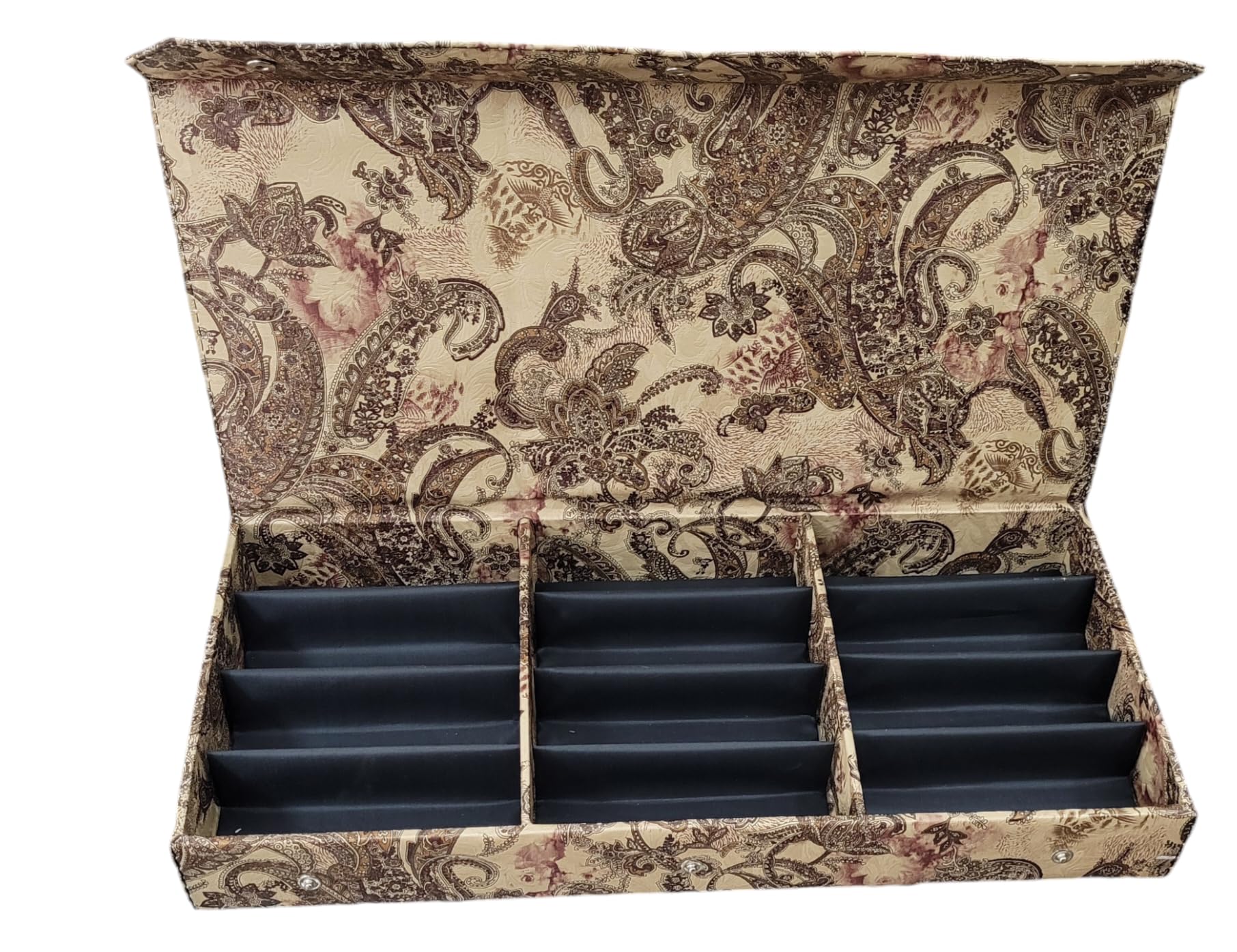 Unisex Sunglass/Eyewear/goggles Box Case Cover Zipper 12pcs compartment Storage organizer - Made in India (MULTI COLOR)-image-36