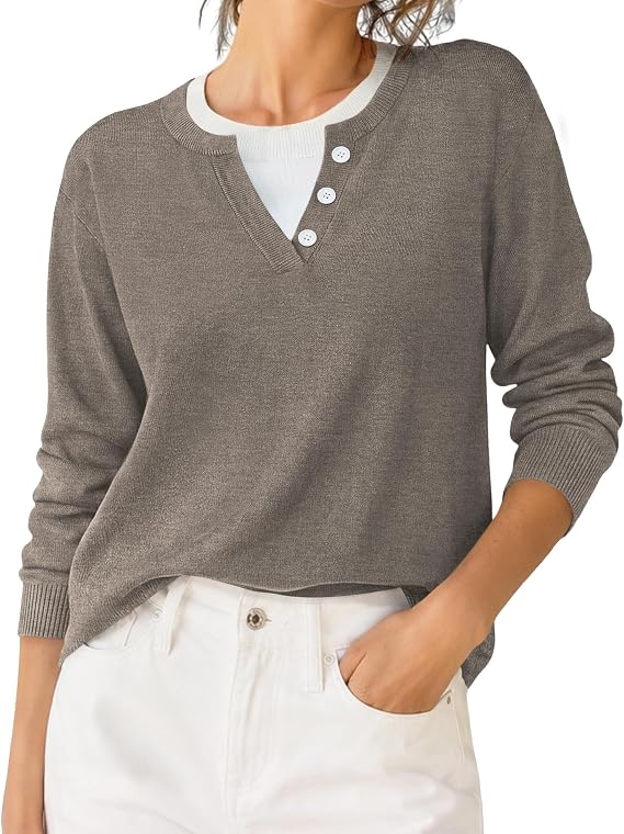 LOMON Women's Sweaters 2026 Fall Long Sleeve Lightweight Pullover Tops