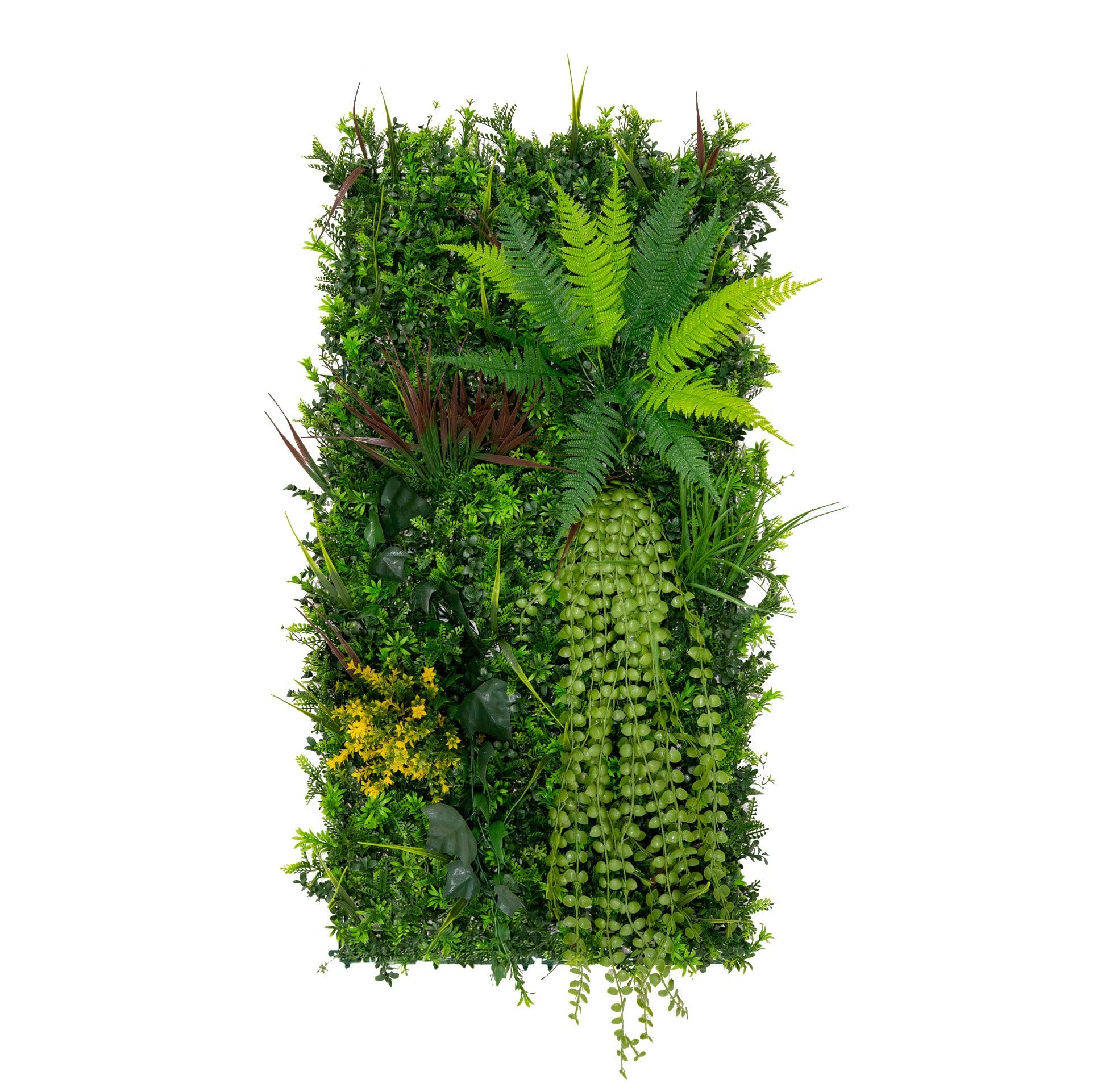 Monster Shop Green Artificial Plant Wall Panel 50 X 100Cm Alina Living Foliage Ery Tiles Indoor Outdoor Weather & Uv Resistant Grass Fence Faux Hedge Privacy Backdrop Garden Home Décor Snap & Lock Fixings Included