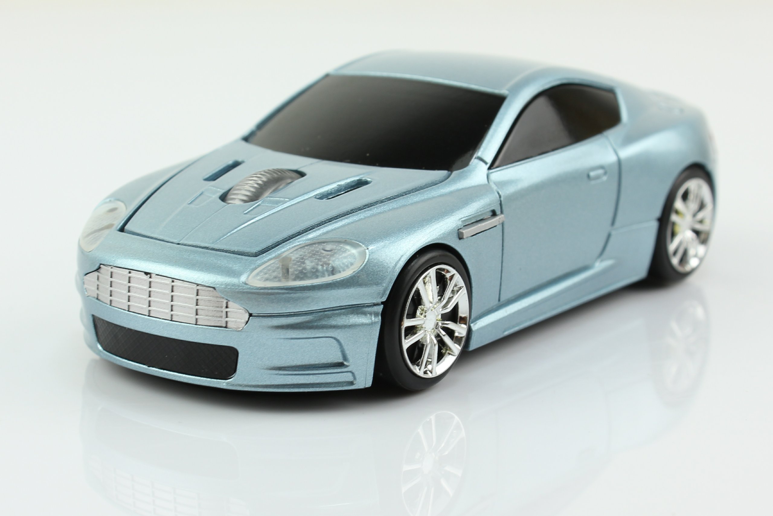 UrChoiceLtd® 2.4GHz Cordless Car Model Wireless Mouse AM Formed Computer Mouse Mice with Nano USB Receiver - Blue-image-38