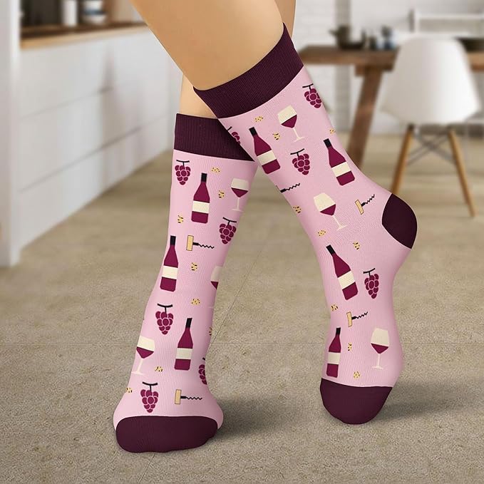 Calcetines Divertidos para Amantes del Vino - Regalo Mujer miniatura 3
