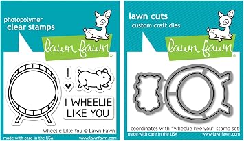 Lawn Fawn Wheelie Like You Stamp and Die Bundle - Two Items