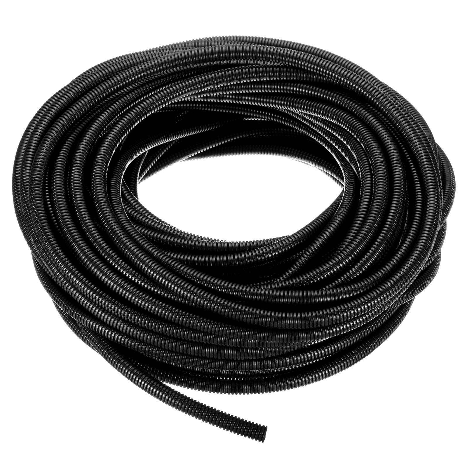sourcing map 3/8 Inchx100 Ft Split Wire Loom Tubing,Guard Convoluted — image 1