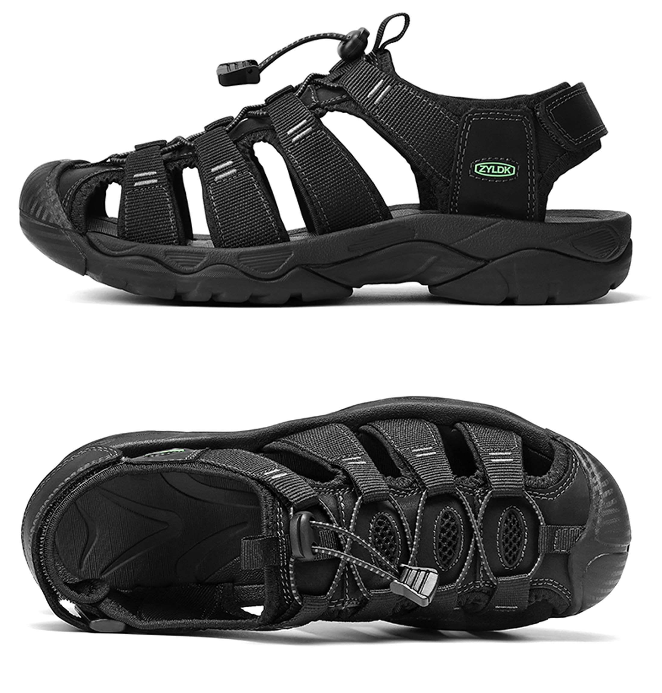 Uomo Sandali Estivi Esterni PelleTraspirante Sandali Sportivi Scarpe da Trekking Passeggiata Casual