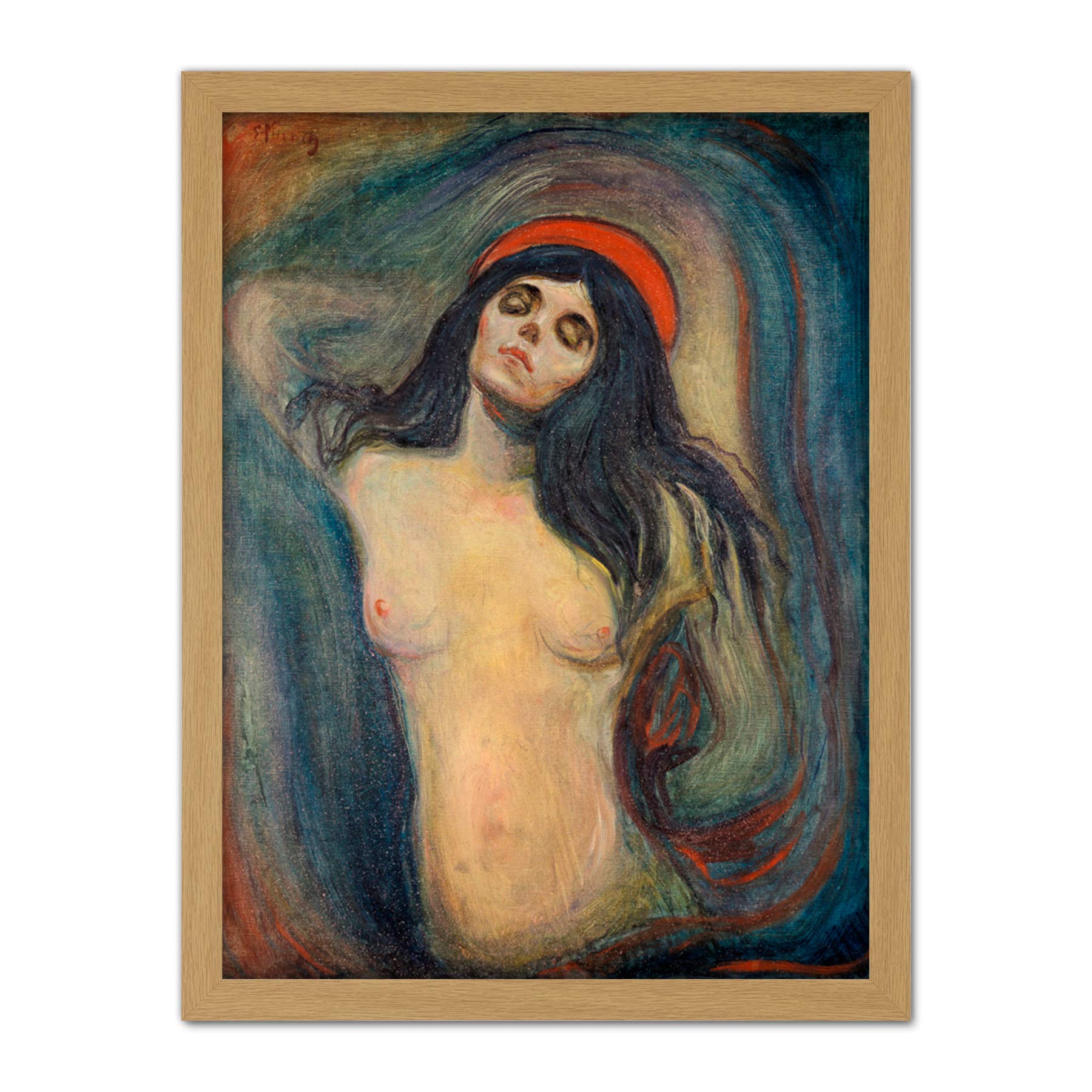 Edvard Munch Madonna Large Framed Art Print Poster Wall Decor 18x24