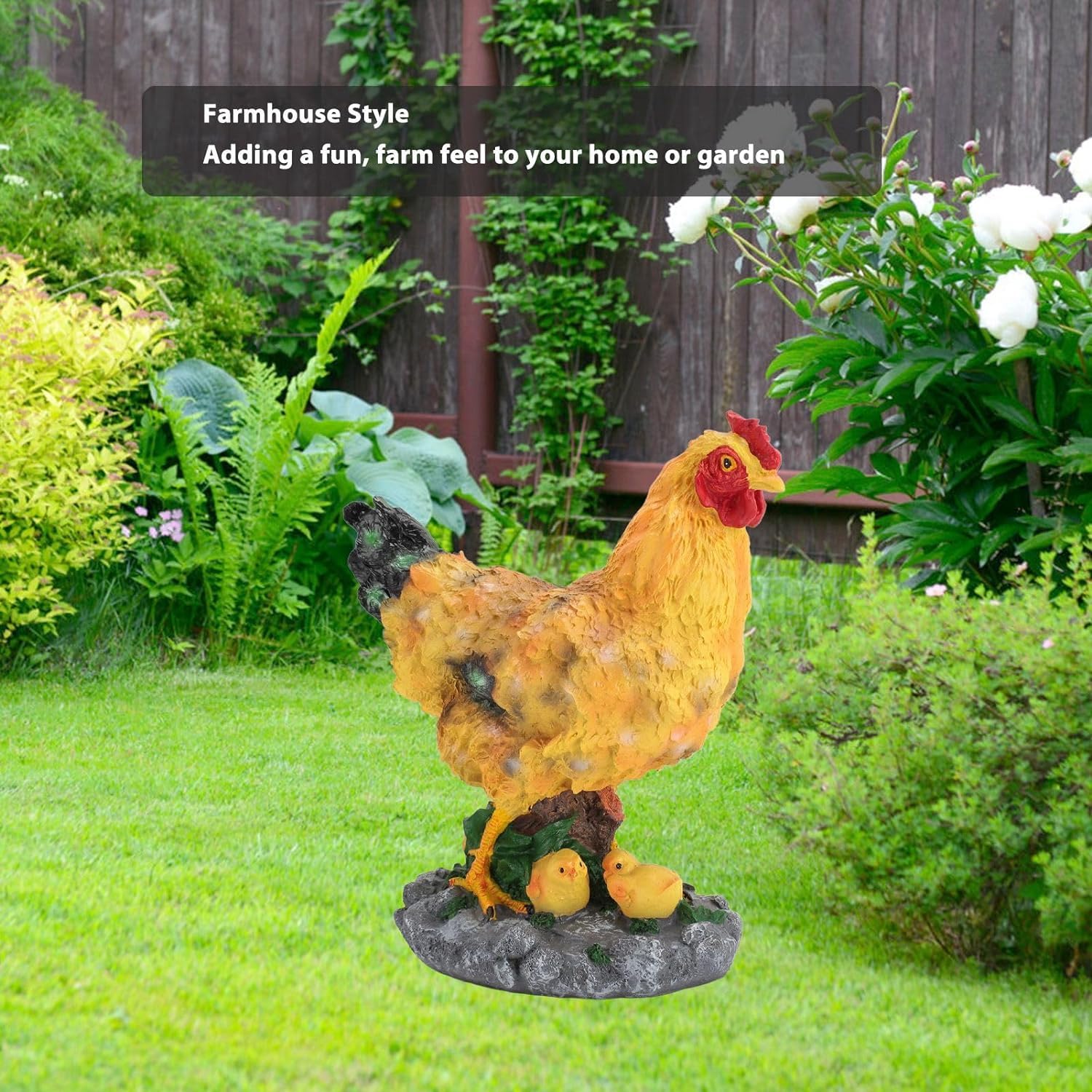 Figurka Do Ogrodu Kurnego, Ozdoby Z Żywicy W Kształcie Kury, Miniaturowe Modele Kurczaków Z Żywicy, Miniaturowe Figurki Kur, Rzeźba Kurcząt Do Ogrodu, Akcesoria Do Ozdób Ogrodowych Diy Do Domu, Ogrod