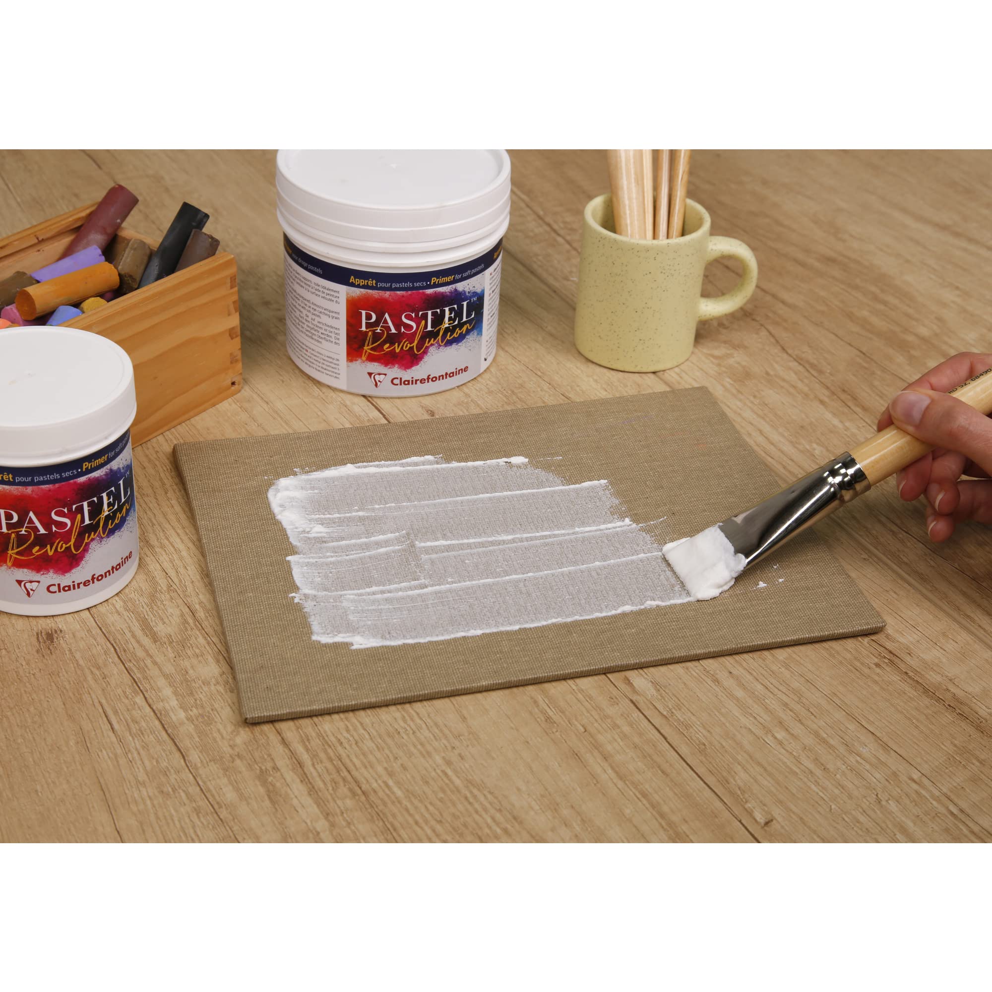 Clairefontaine 975289C - Apprêt Pastel Révolution - Apprêt pour Pastels Secs - Pot 250 ml - Idéal pour le Dessin au Pastel ou Fusain sur Toile