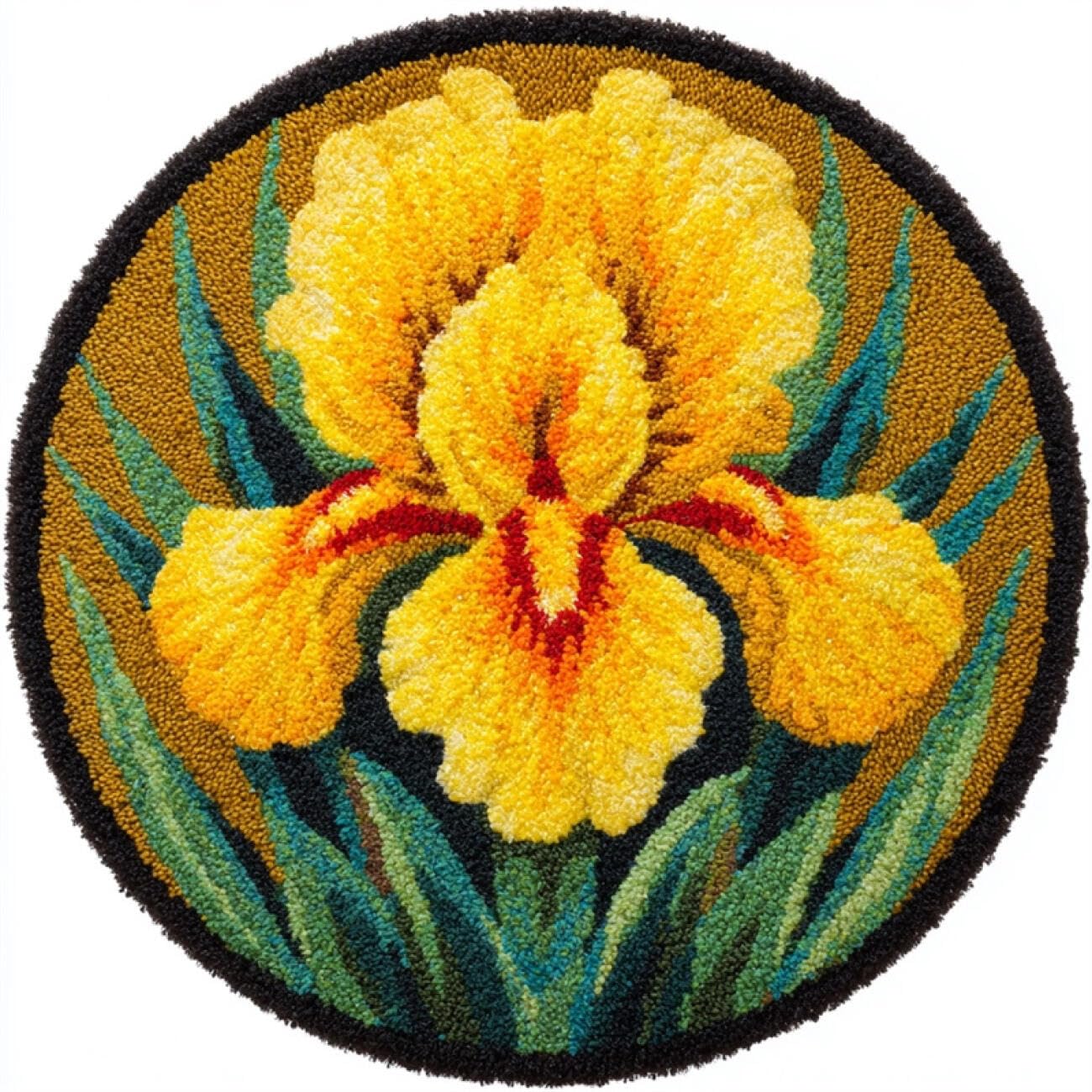 Kitquiver Tapestry Kits for Adults Golden Iris 60x60cm