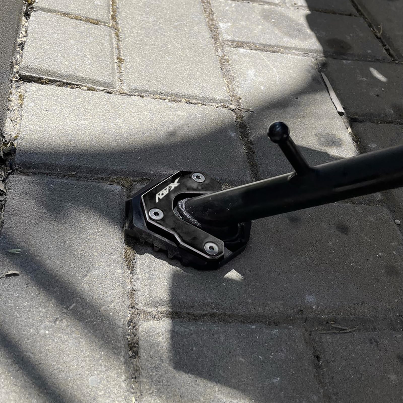 Moto Accessori per X-ADV XADV750 XADV 750 2017 2018 2019 Piastra di Supporto Estensione Laterale Cavalletto X-ADV 750 XADV 750 (Nero, 2017-2019)
