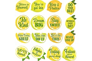 64 Lemon Cutouts: Brighten Your Learning Space with Motivational Positivity