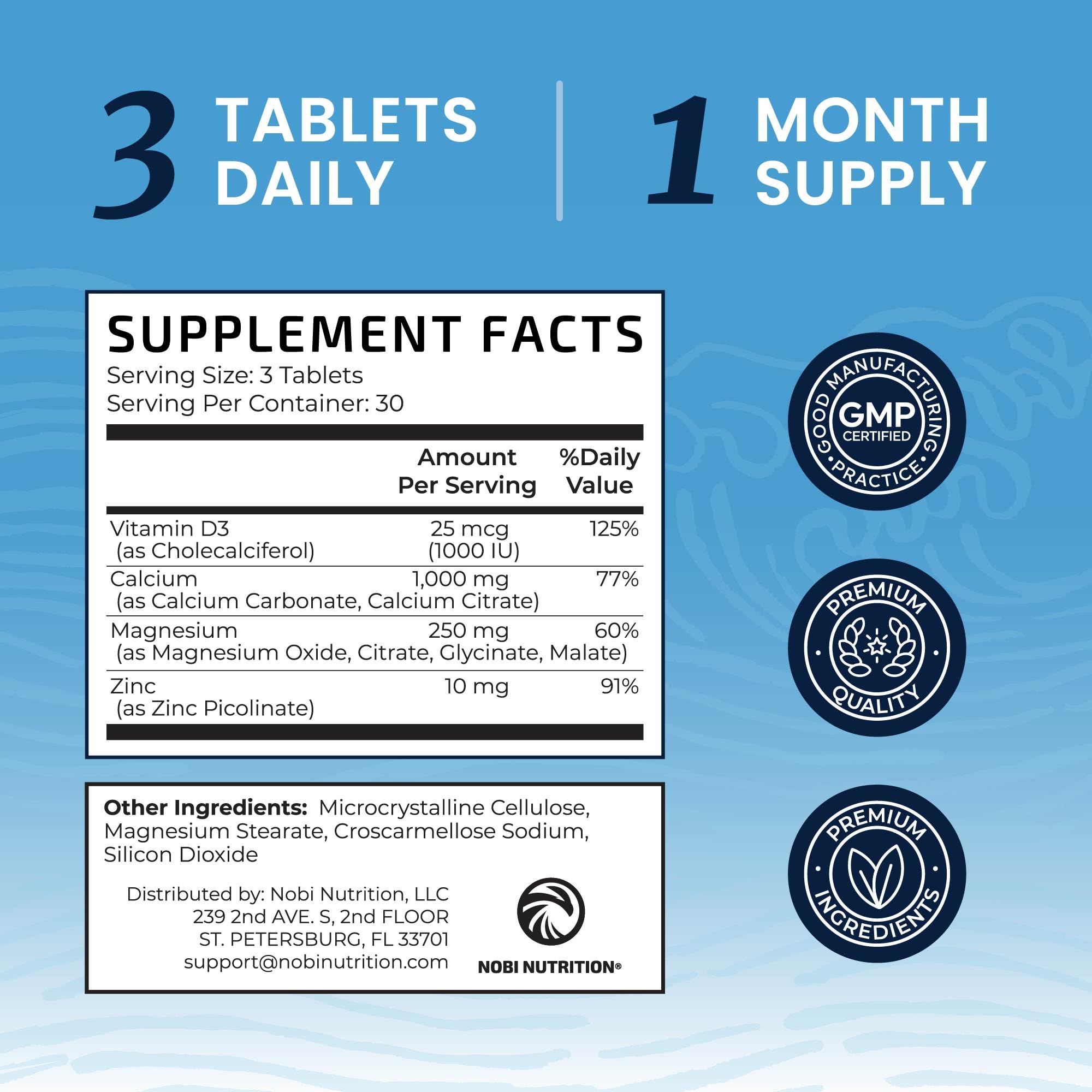 Calcium Magnesium Zinc D3 Supplement, Healthy Bone, Teeth & Immune Support — Amazon image 5