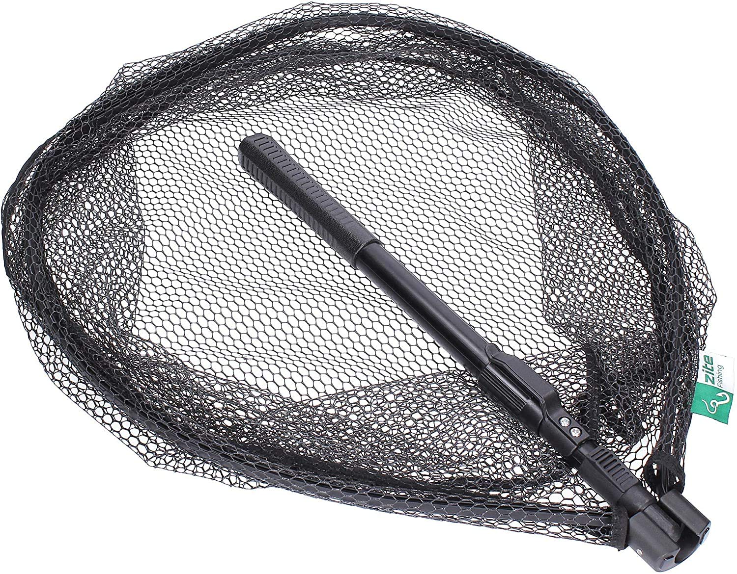 Zite Fishing Angelzubehör-Set - Haken-Lösezange 28cm Angeln - Fisch-Maßband | Aufrollbar 120cm - Spinnfischen Kescher Gummiert & Faltbar