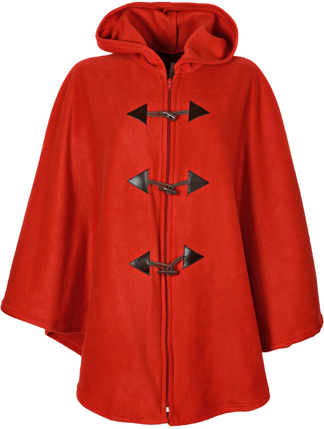 Kentex OnlineLadies Womens Warm Fleecy Hooded Cape Ponchos One Size Plain