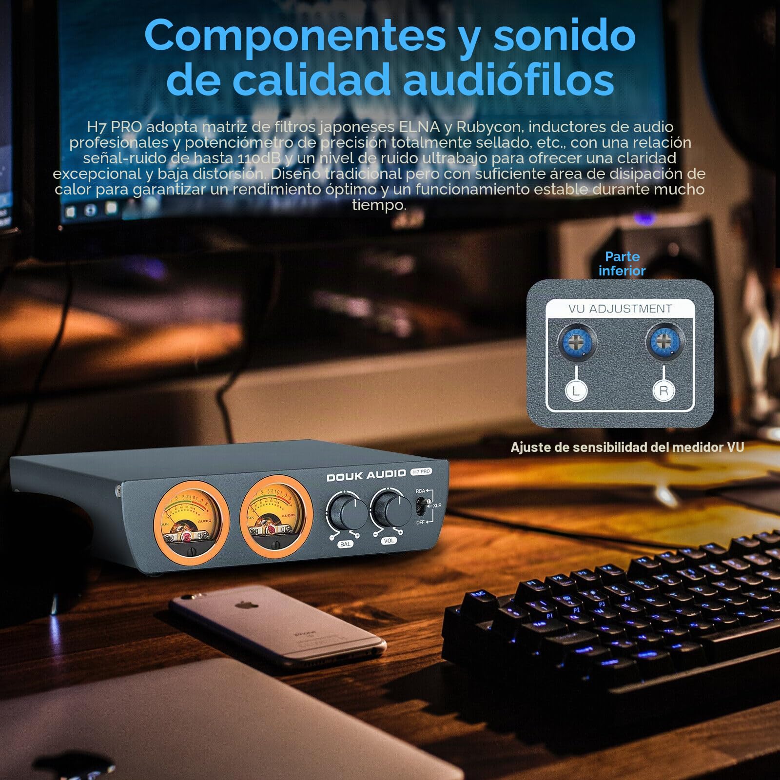 Douk Audio H7PRO TPA3255 - Amplificador de alta fidelidad digital con amplificador estéreo para casa, 300 W