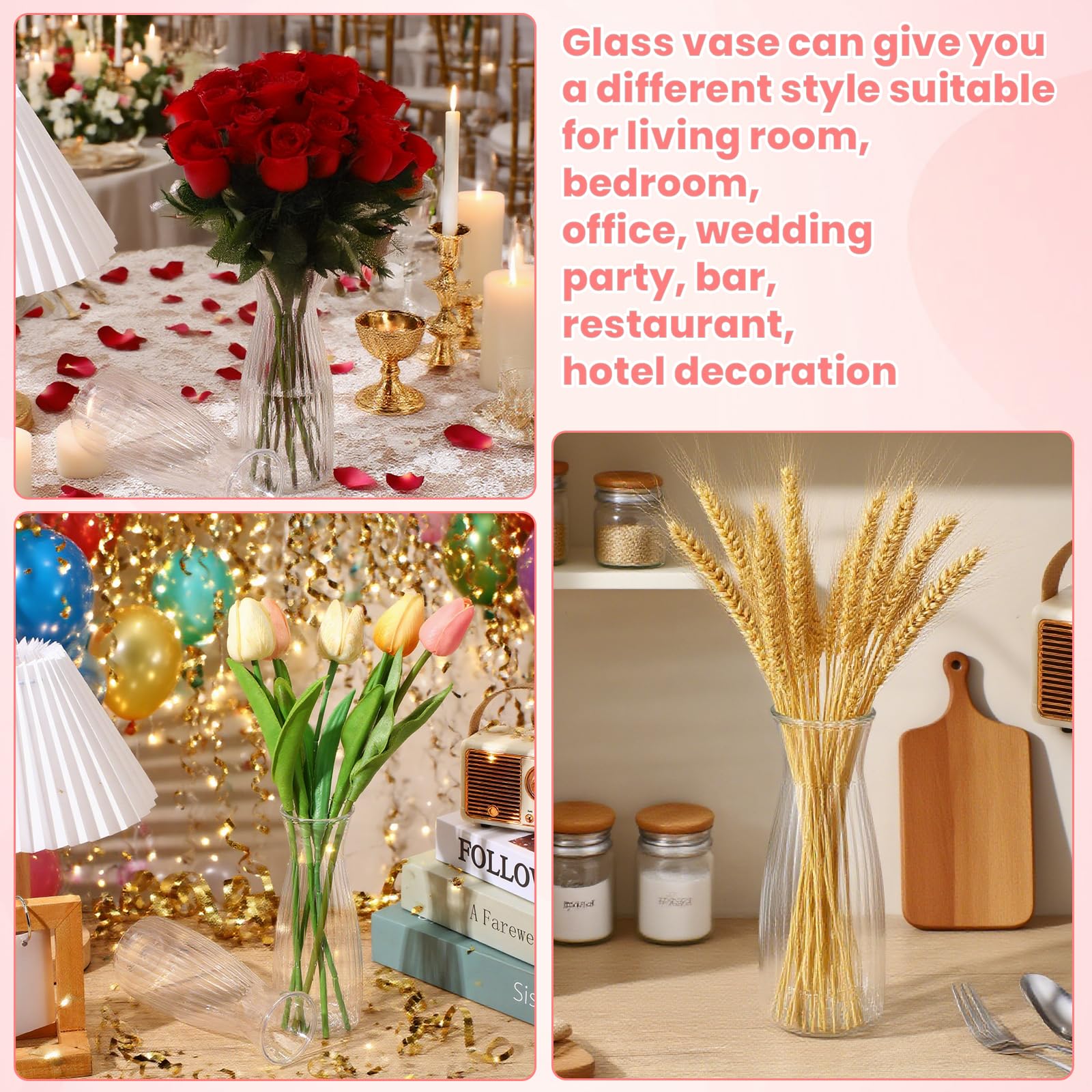 Best Plastic Vases for 2026: Shatterproof Picks 1 Molain 20 Pcs Plastic Bud Vases Bulk Small Plastic Vases, Clear Container for Fl — product photo