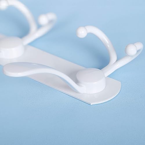 Miniatura 9 de WEBI Perchero de pared, ganchos de pared, perchero de pared, perchero de pared, riel de gancho, 5 ganchos triples para colgar abrigos, chaquetas,