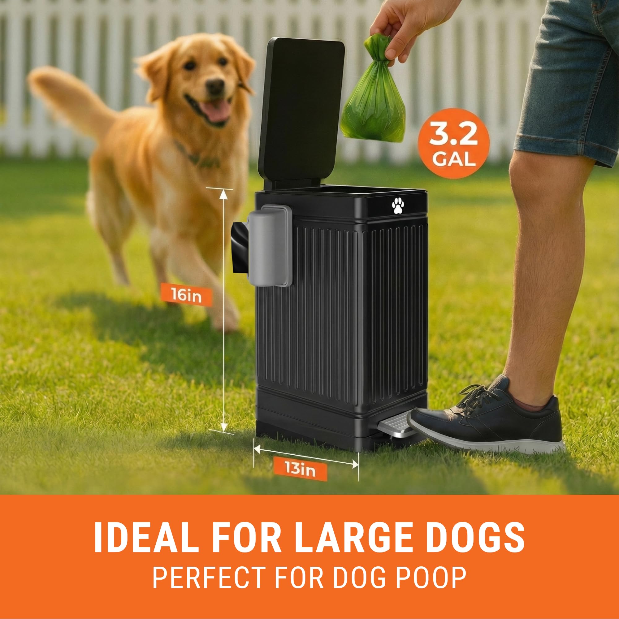 Amazon.co.jp: Pupzle 犬用うんちゴミ箱 外側 3.2ガロン 金属製犬用