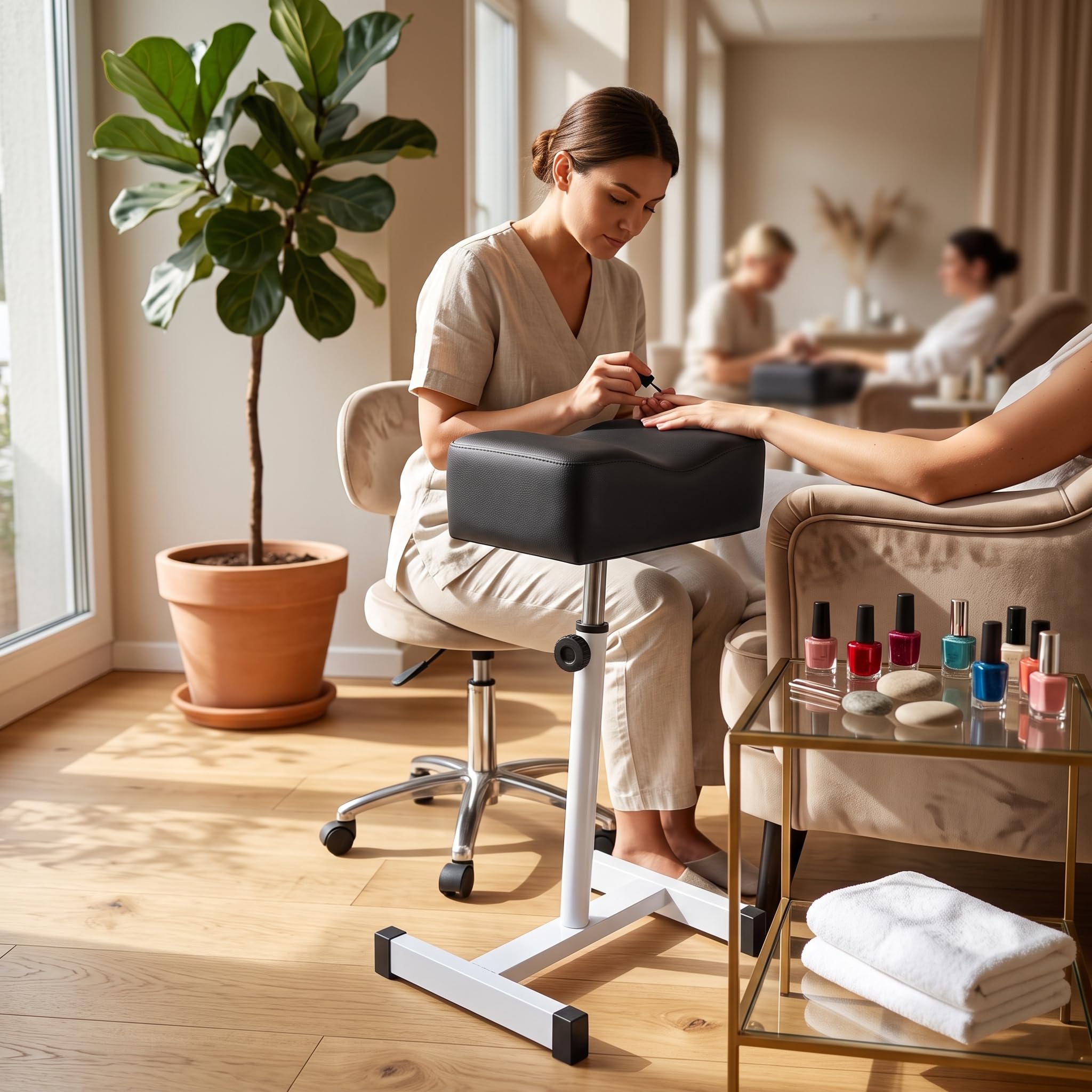 Verstellbare Fußstütze, weich, für Pediküre und Salon Spa