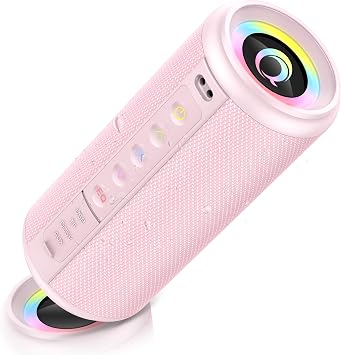 xinwld Portable Bluetooth Speaker, Bluetooth 5.4 Wireless Speaker with 20W HD Loud Stereo Sound, 20H Playtime, IP7 Waterproof, LED Lights, TWS Pairing, Built-in Mics, for Outdoor, Party, Home, Gift
